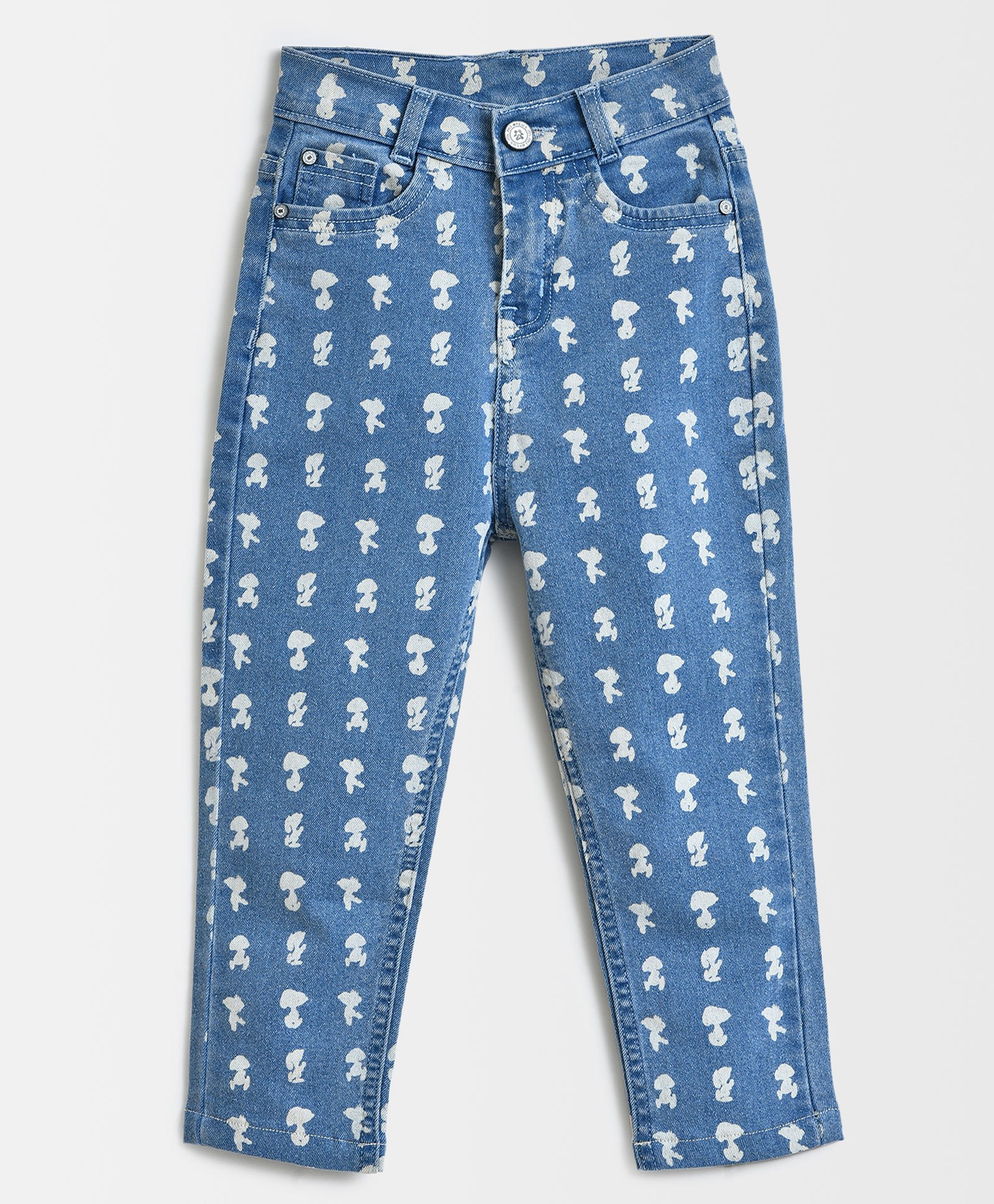 Mi Arcus Peanuts Featuring  Snoopy Printed Denim Jeans - Blue-picture-15