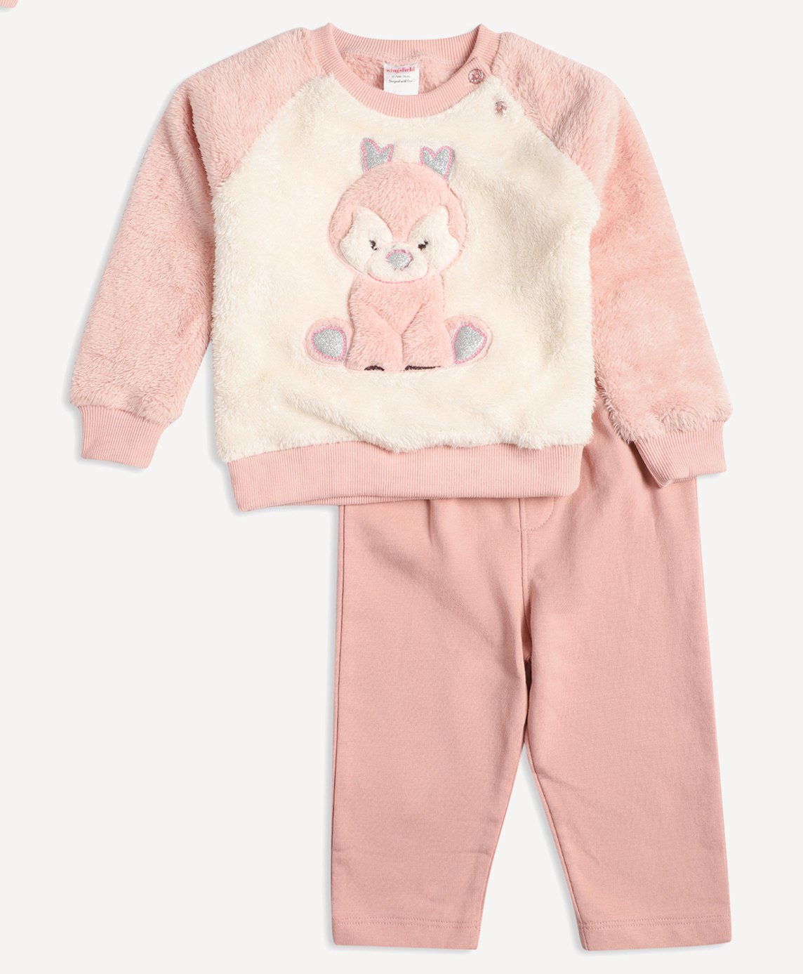 Wingsfield Full Sleeves Animal Detailed Sweatshirt & Joggers - Beige-picture-12
