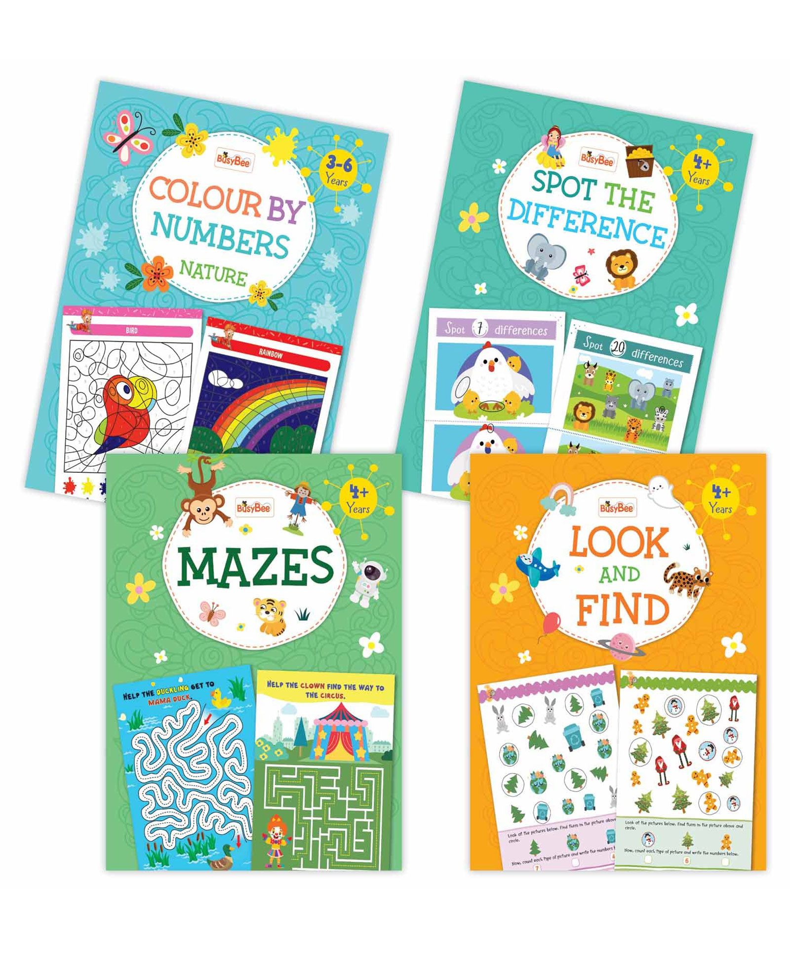 pegasus Mazes Colour by Numbers Spot the Difference  Look & Find - 4 Activity Books for 4+-picture-17