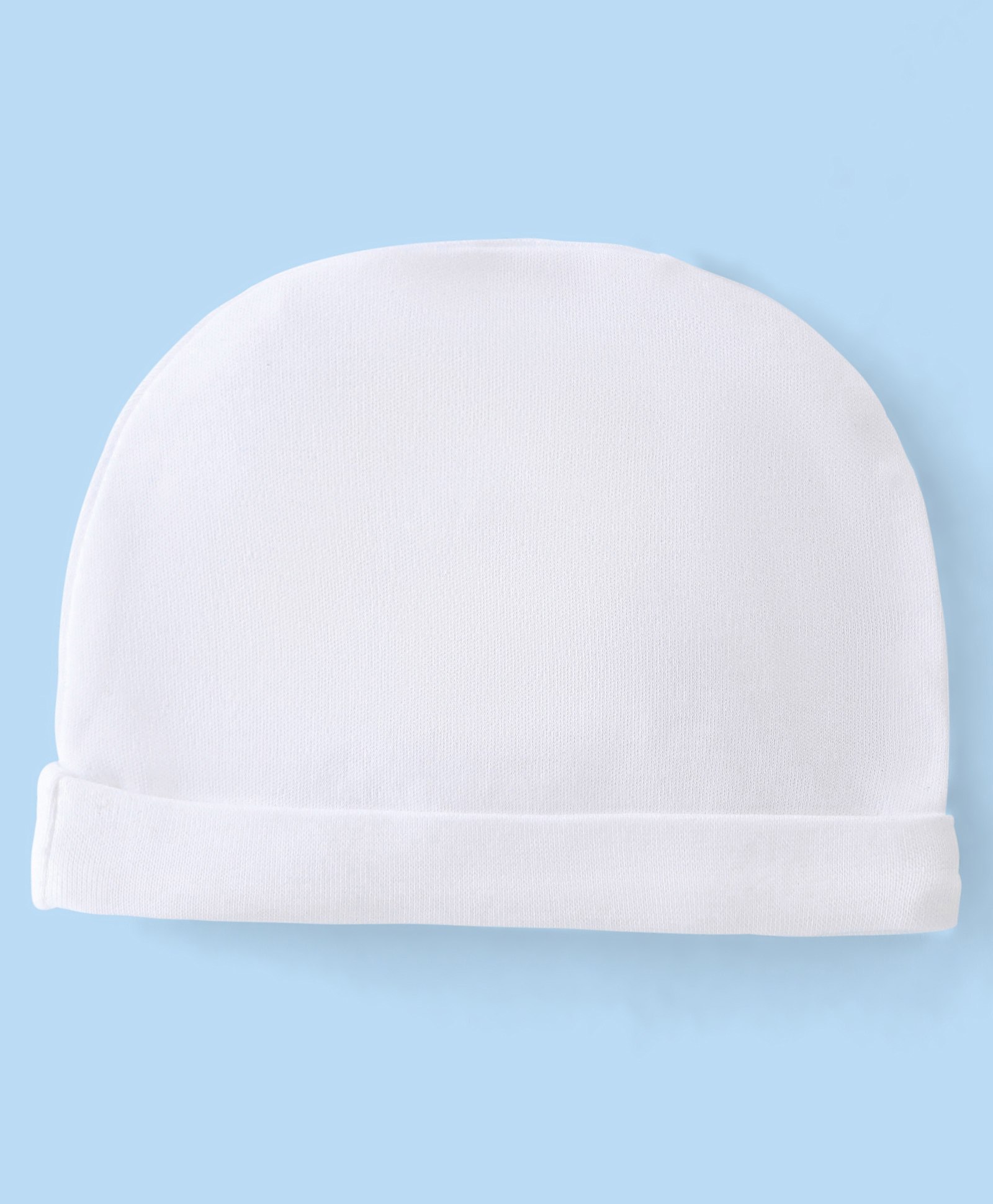 Babyhug 100% Cotton Solid Colour Cap - White-image-8