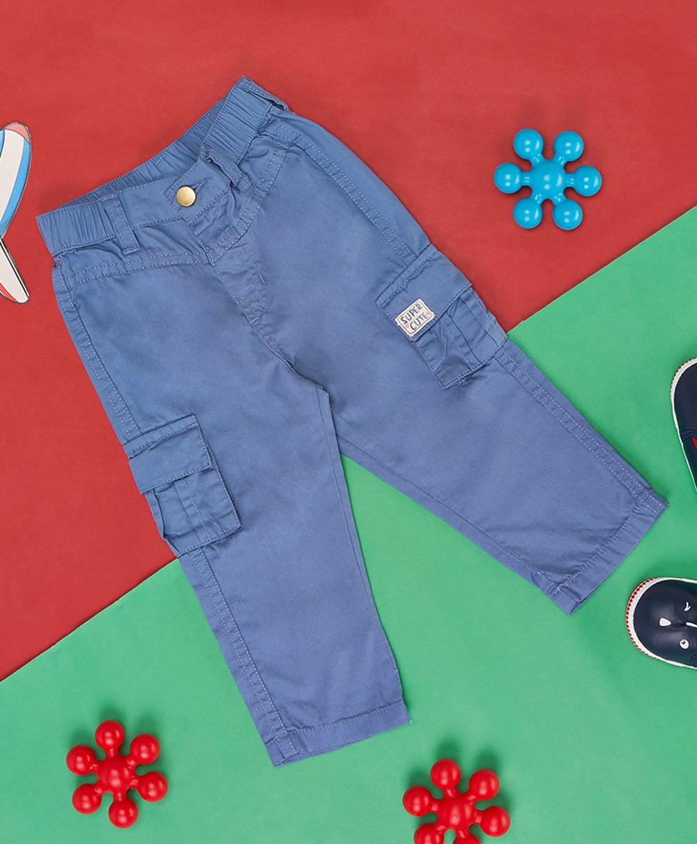 Pantaloons Baby  Solid Pant - Blue-image-31