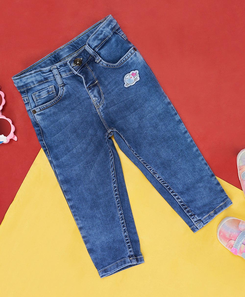 Pantaloons Baby Placement Patch Detailed Jeans - Dark Blue-picture-20