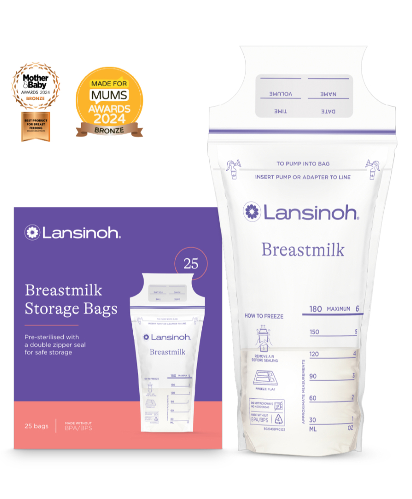Lansinoh Breastmilk Storage Bags - 25 Pieces-image-47