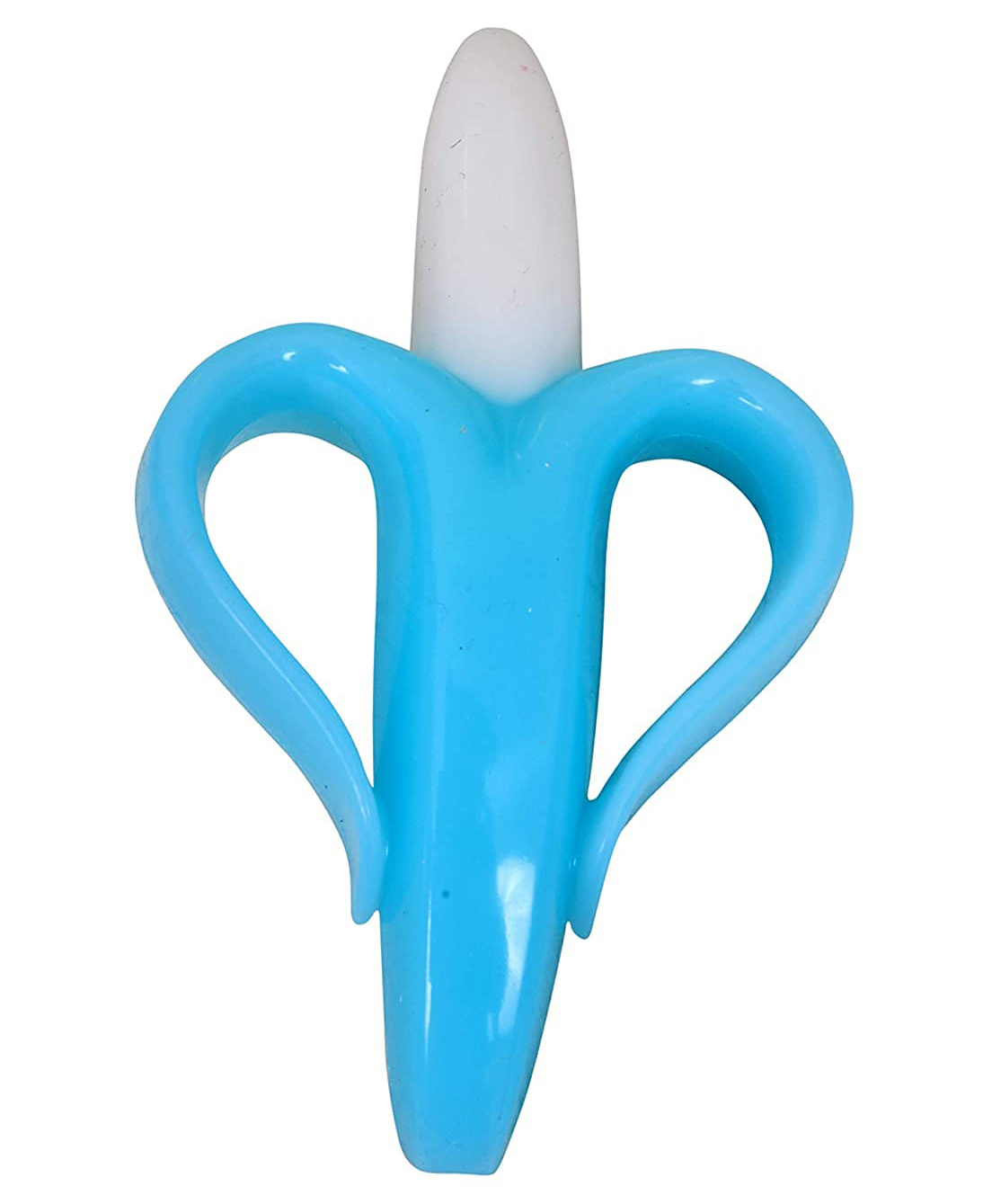Kritiu Silicone Banana Shaped Teething Toothbrush - Blue-image-29