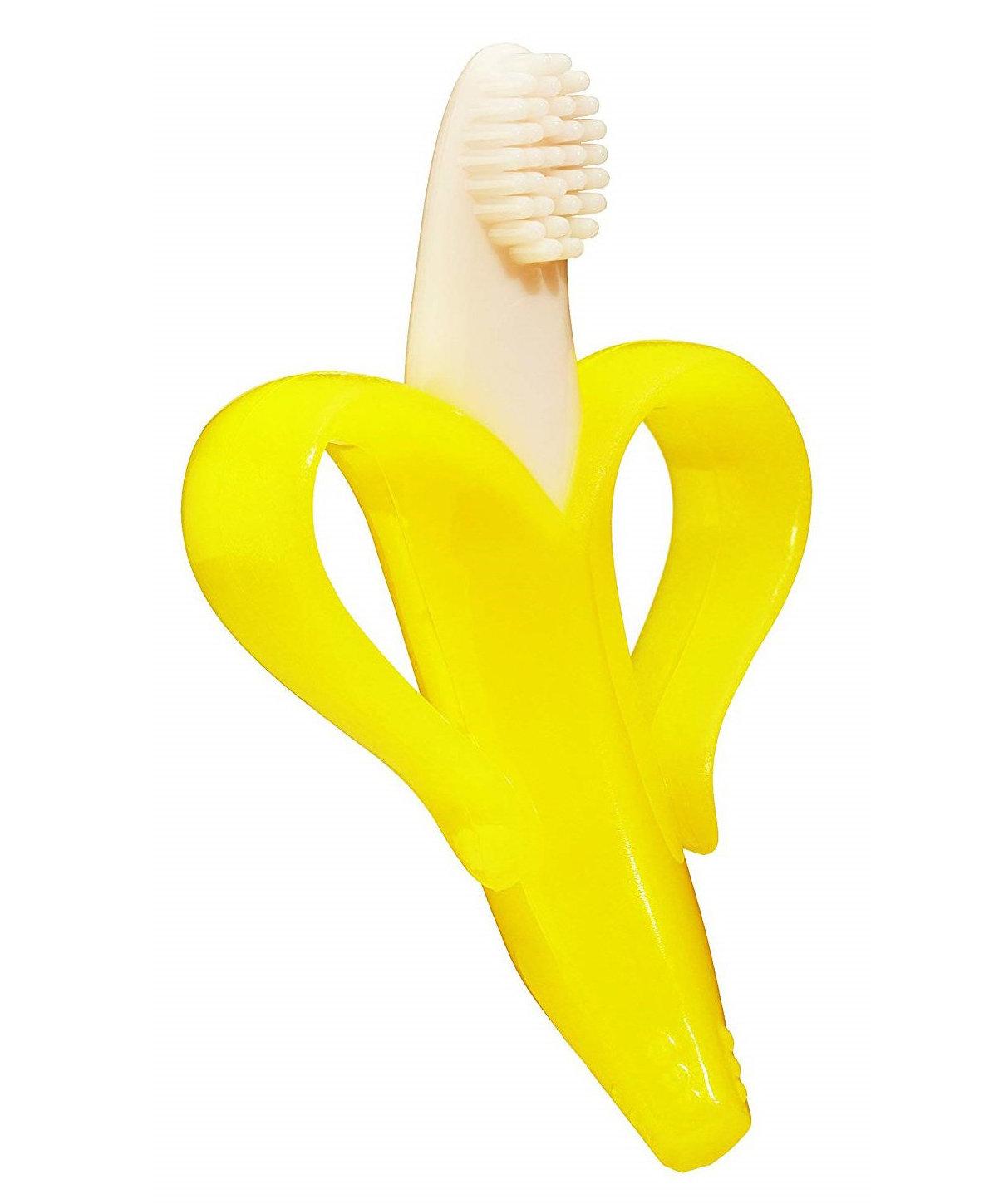 Kritiu Silicone Banana Shaped Teething Toothbrush - Yellow-image-14