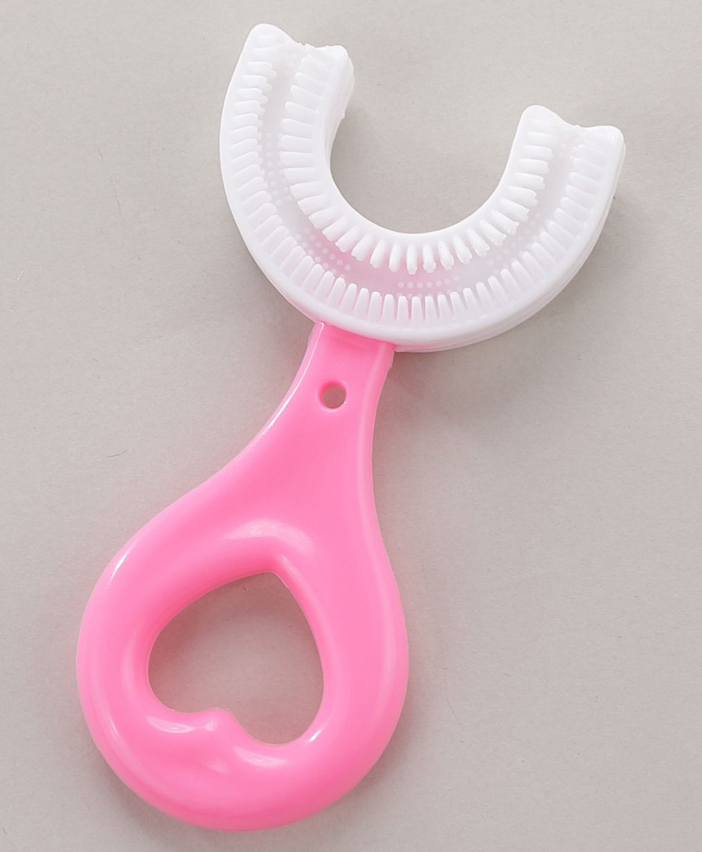 Kritiu Soft Sillicone U-Shaped Toothbrush - Pink-image-21