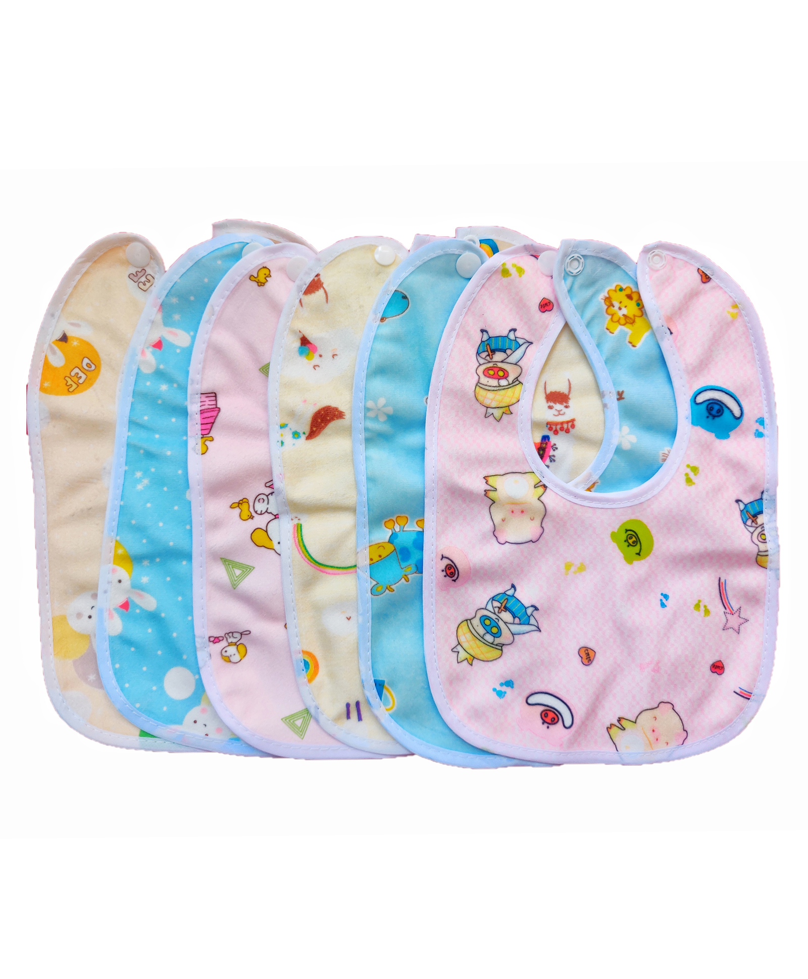 Kritiu Cotton Bibs Pack Of 6 - Multicolor-picture-19