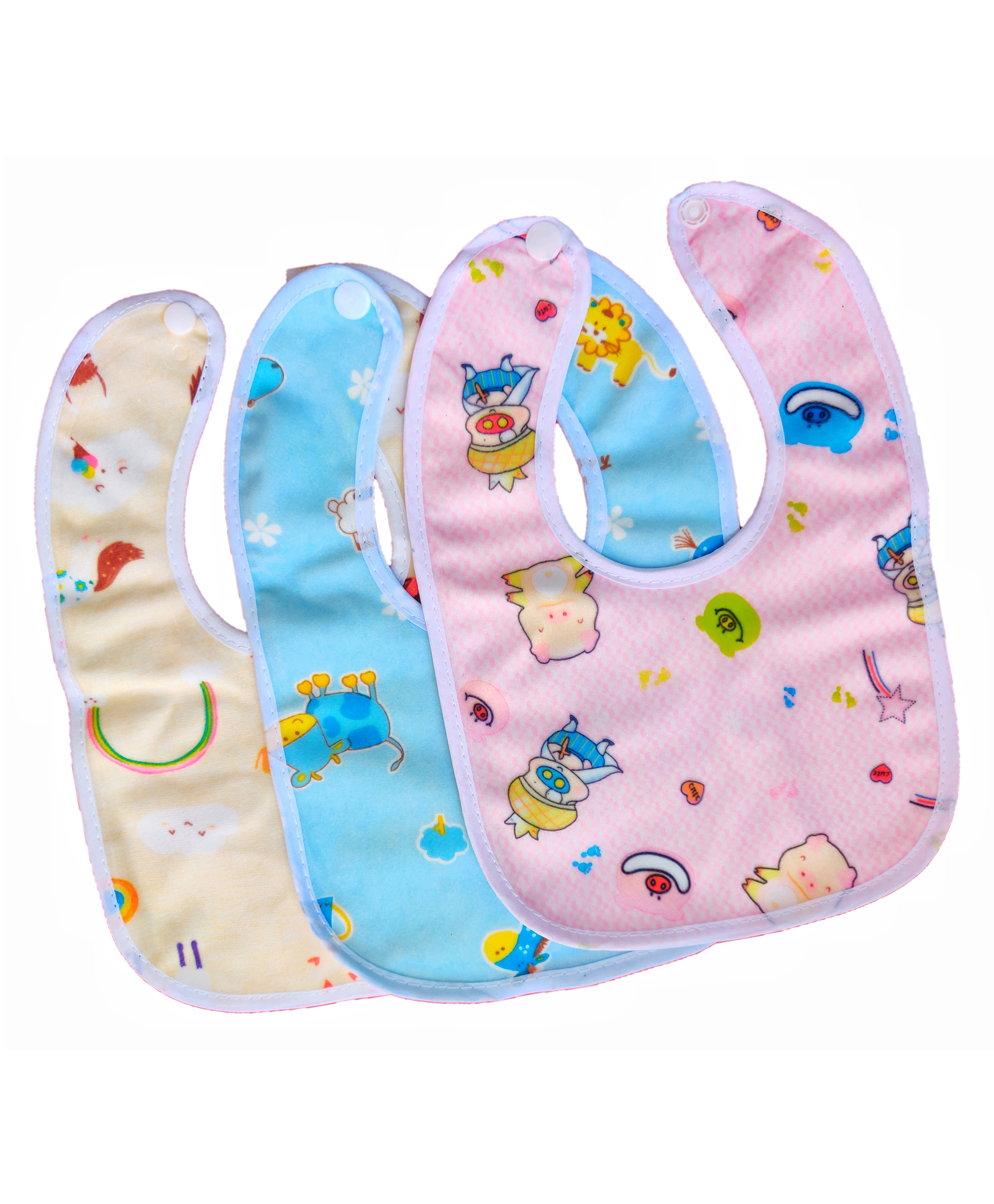 Kritiu Cotton Bibs Pack Of 3 - Multicolor-picture-18