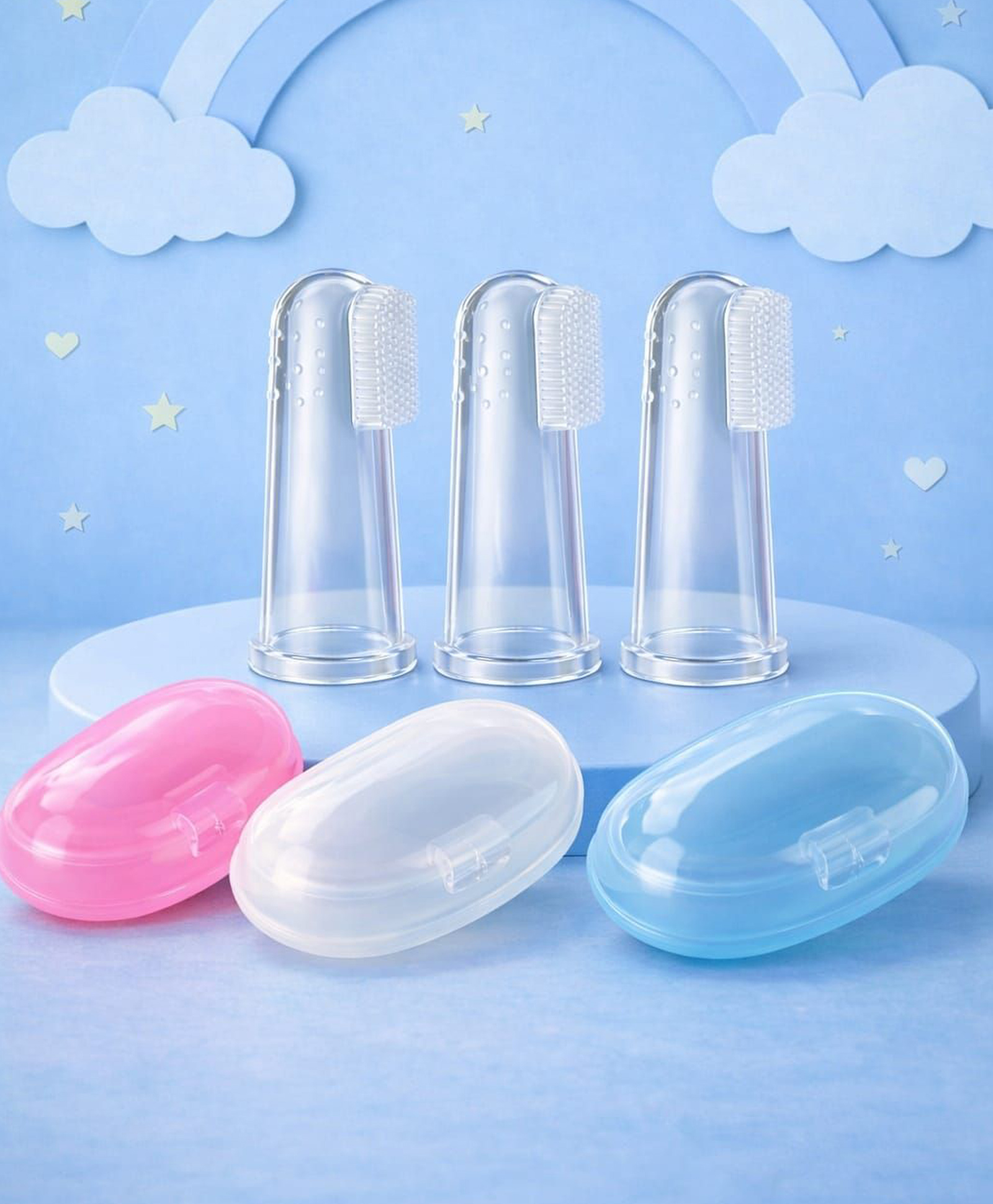 Kritiu Silicone Figure Brush With Case Pack Of 3 - Multicolor-picture-26