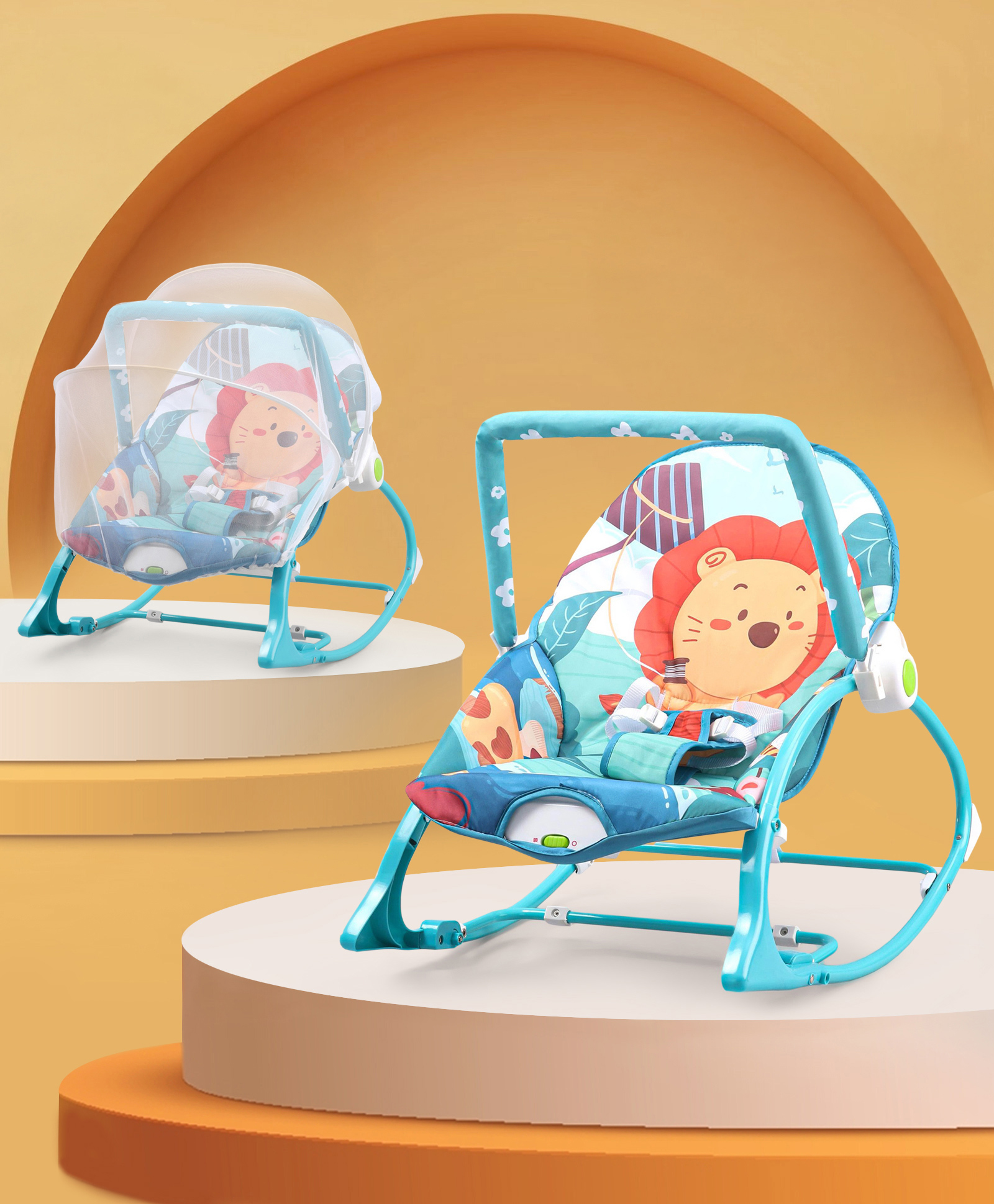 Play Nation Baby Rocker With Electric Vibrating Music- Blue-picture-26