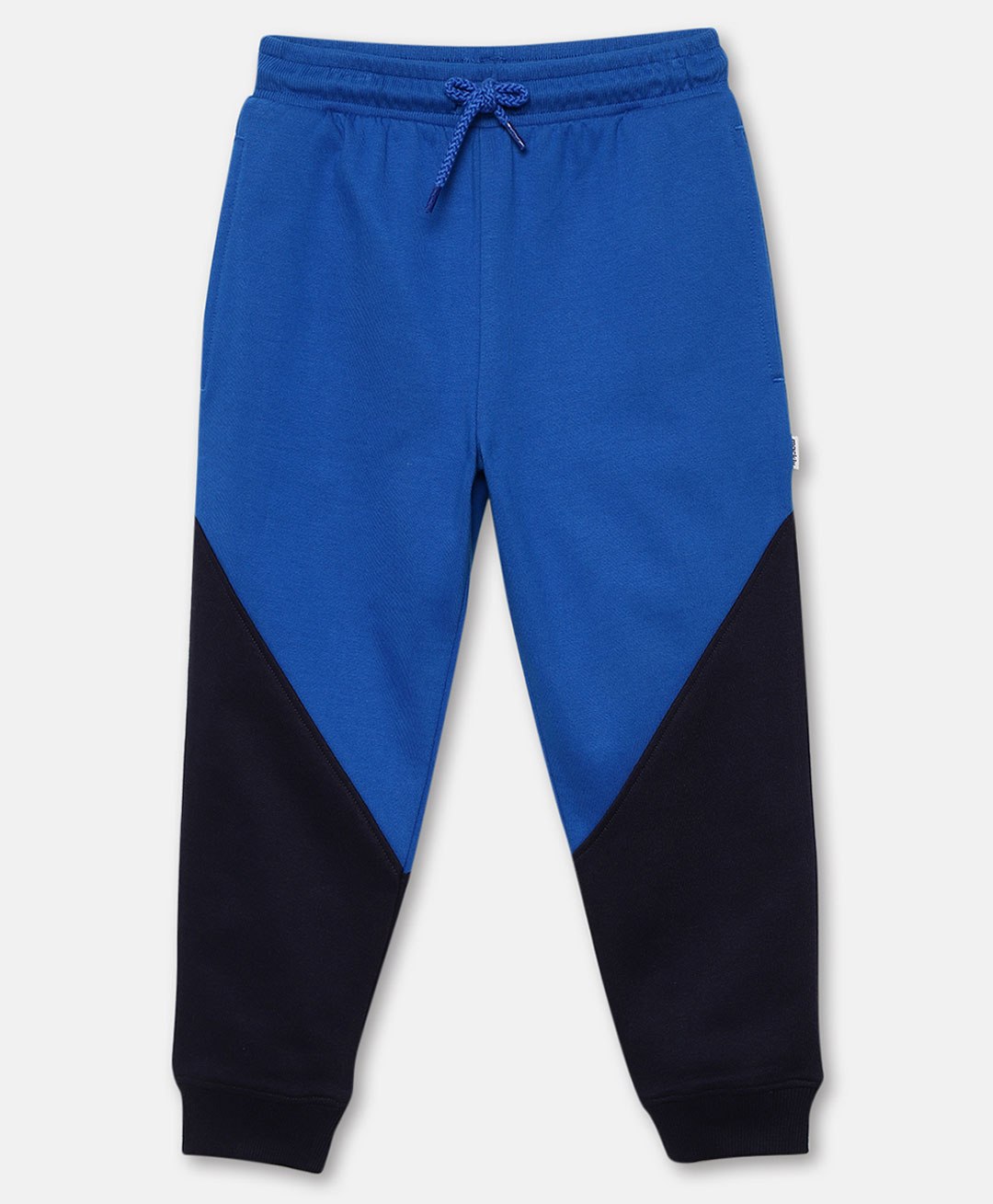 Mackly Cut & Sew Detailed Color Blocked Jogger Style Pant - Royal Blue & Black-picture-40