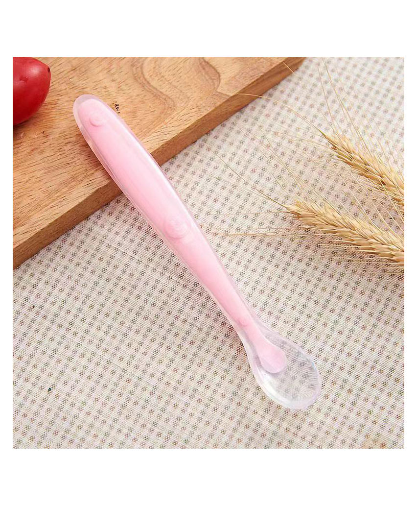 domenico Baby Love Soft Tip SiliconeGel Spoon - Pink-picture-8