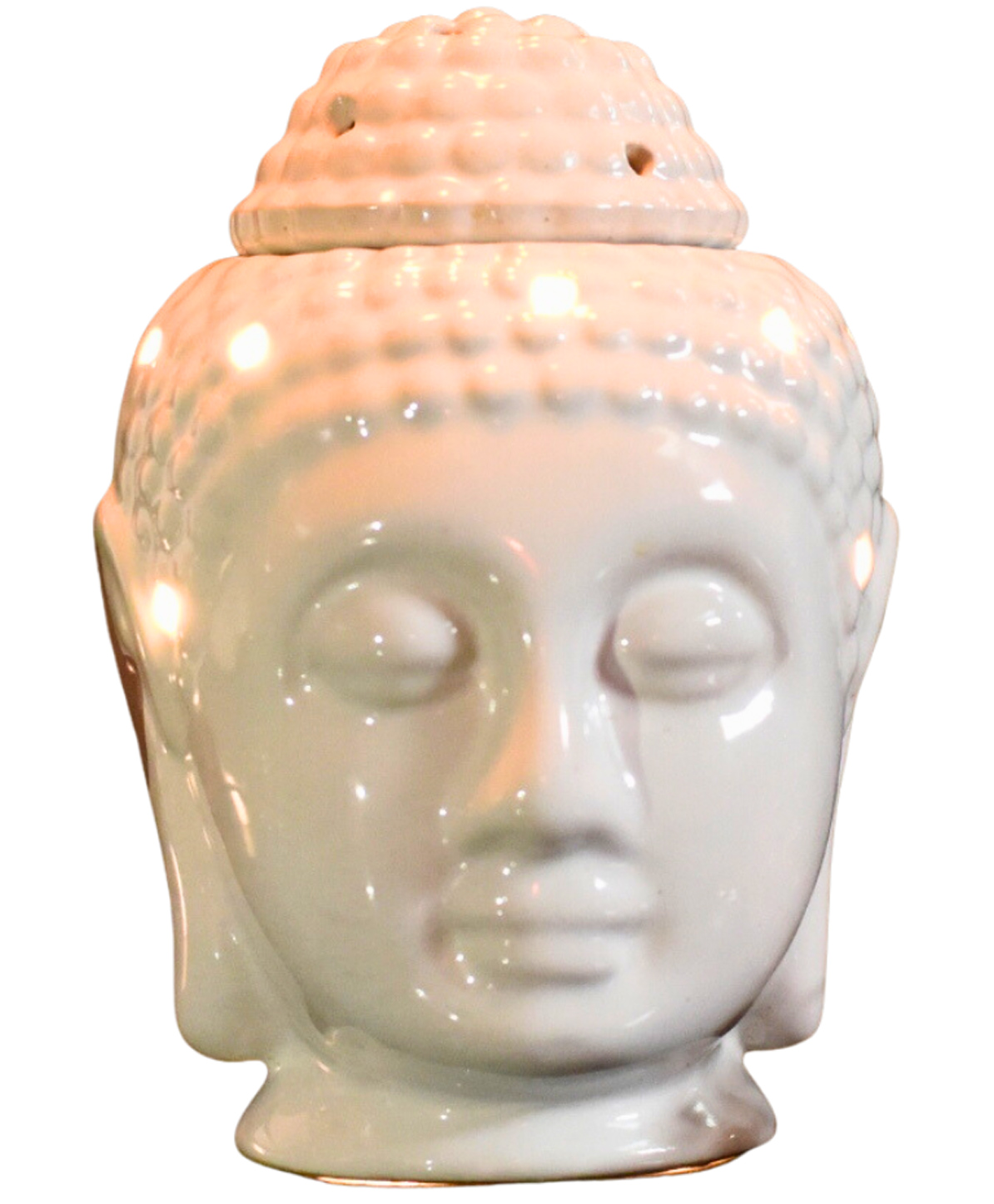 Aesthetic Living Divine Ceramic Buddha Electric Diffuser- White-image-5