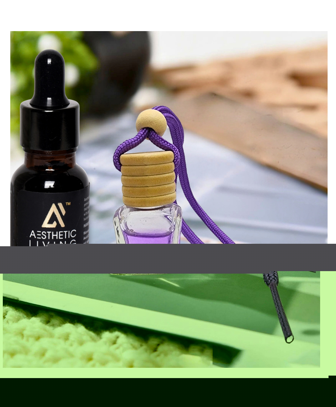 Aesthetic Living Car Aromatizer/ Diffuser Bottle with English Lavender Essential Oil - 5ml-image-2