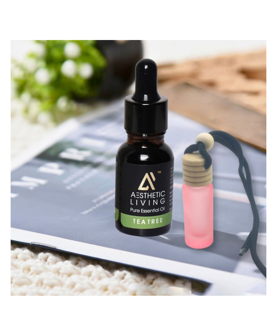 Aesthetic Living Car Aromatizer Diffuser Bottle with Tea Tree Essential Oil - 15 ml-picture-21