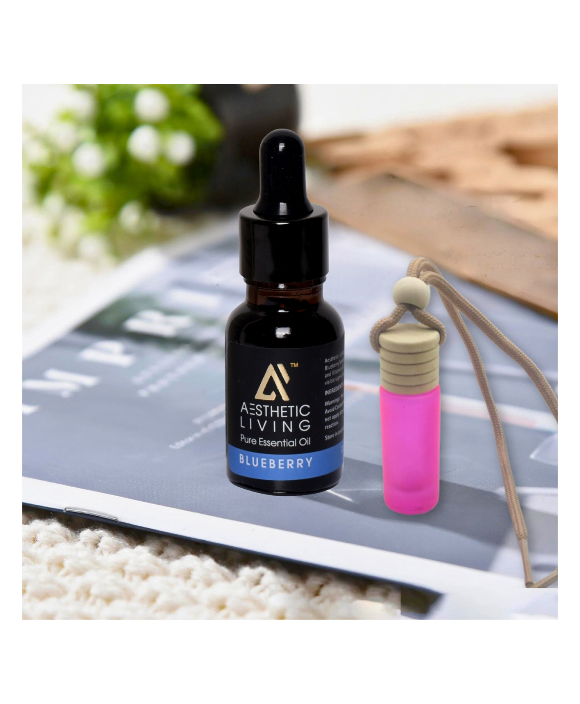 Aesthetic Living Car Aromatizer Diffuser Bottle with Blue Berry Essential Oil - 15 ml-picture-26