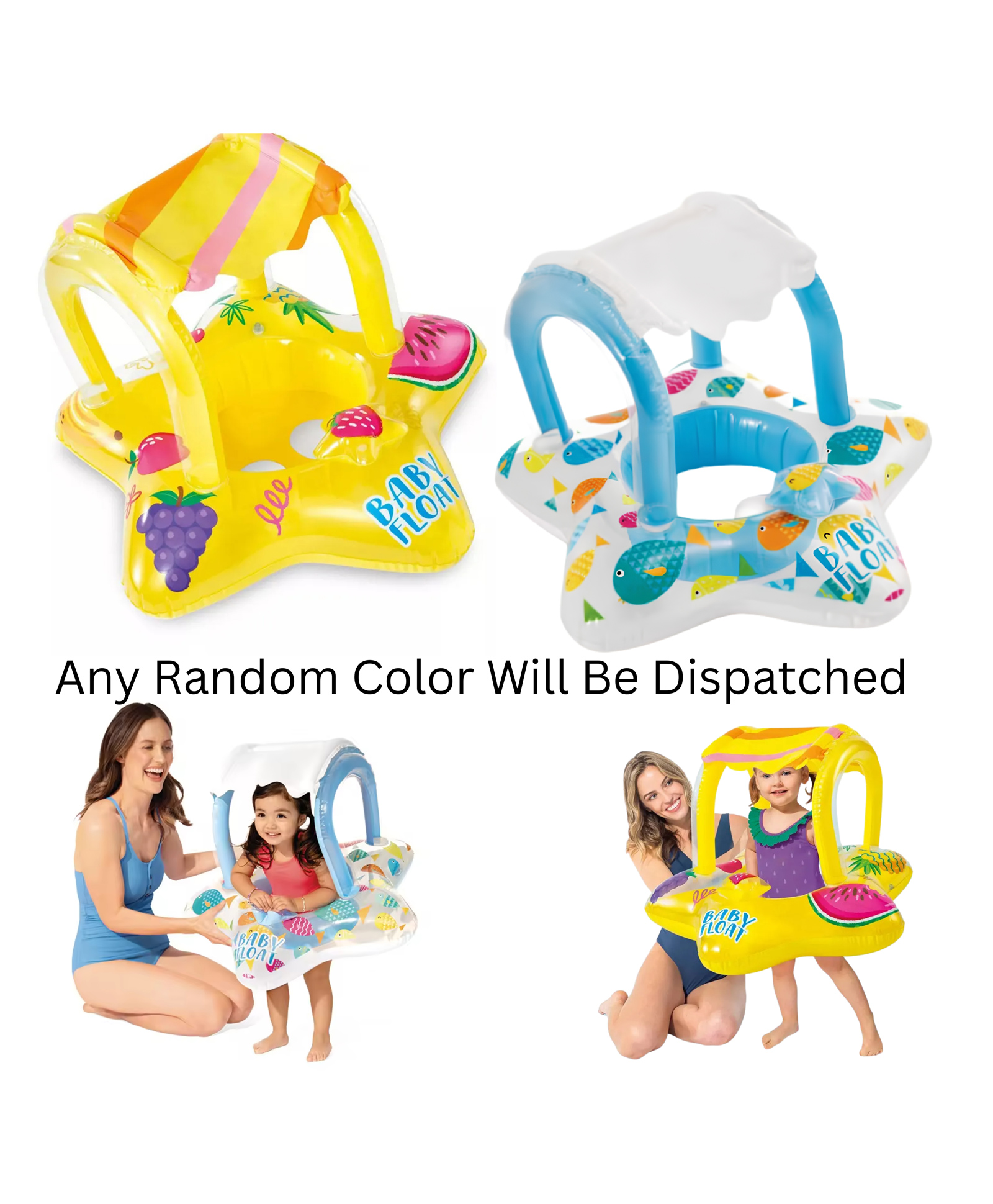 Intex Yellow Kiddie Inflatable Pool Float For Kids Water Pool Floater For Kids And Babies - Multicolor-image-11