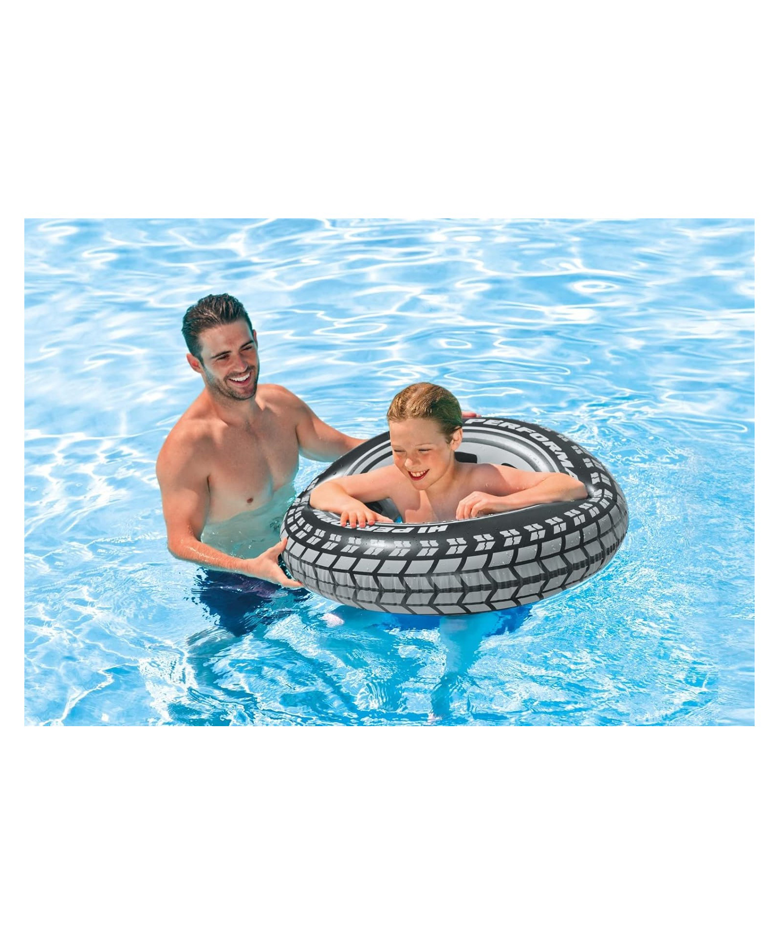 Intex Inflatable Swimming Giant Tire Tube Water Pool Floater For Kids And Adults - Multicolor-picture-36