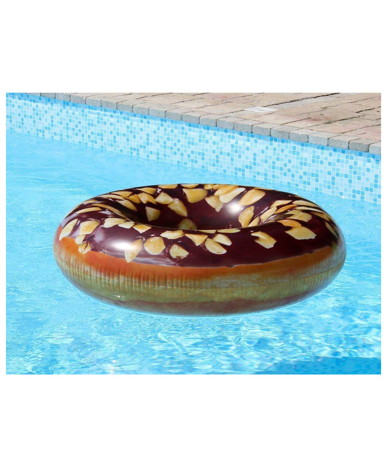 Intex Inflatable Nutty Chocolate Donut Tube Swimming Water Pool Ring Floater For Kids And Adults  Multicolor-picture-31
