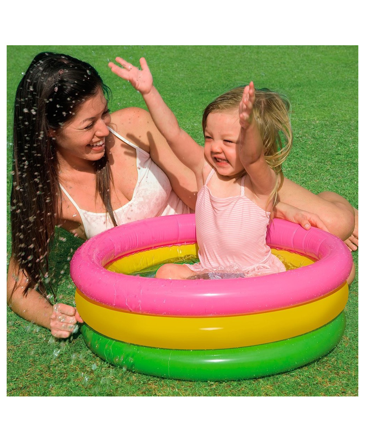 Intex Inflatable Swimming Sunset Glow Baby Water Pool For Kids And Babies  Multicolor-picture-17