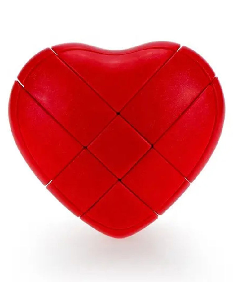 AKN TOYS Educational Toys Plastic 3D Heart Shaped Puzzle Magical Cube 3x3x3 - Colour May Vary-image-47