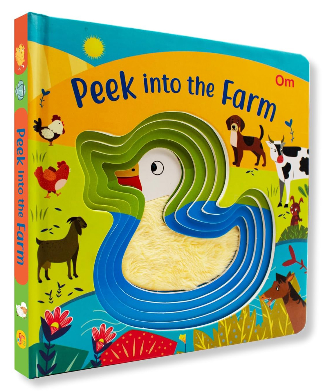om books international Peek into the Farm - Illustrated rhymes for kids - Board Book for Children  English-picture-34