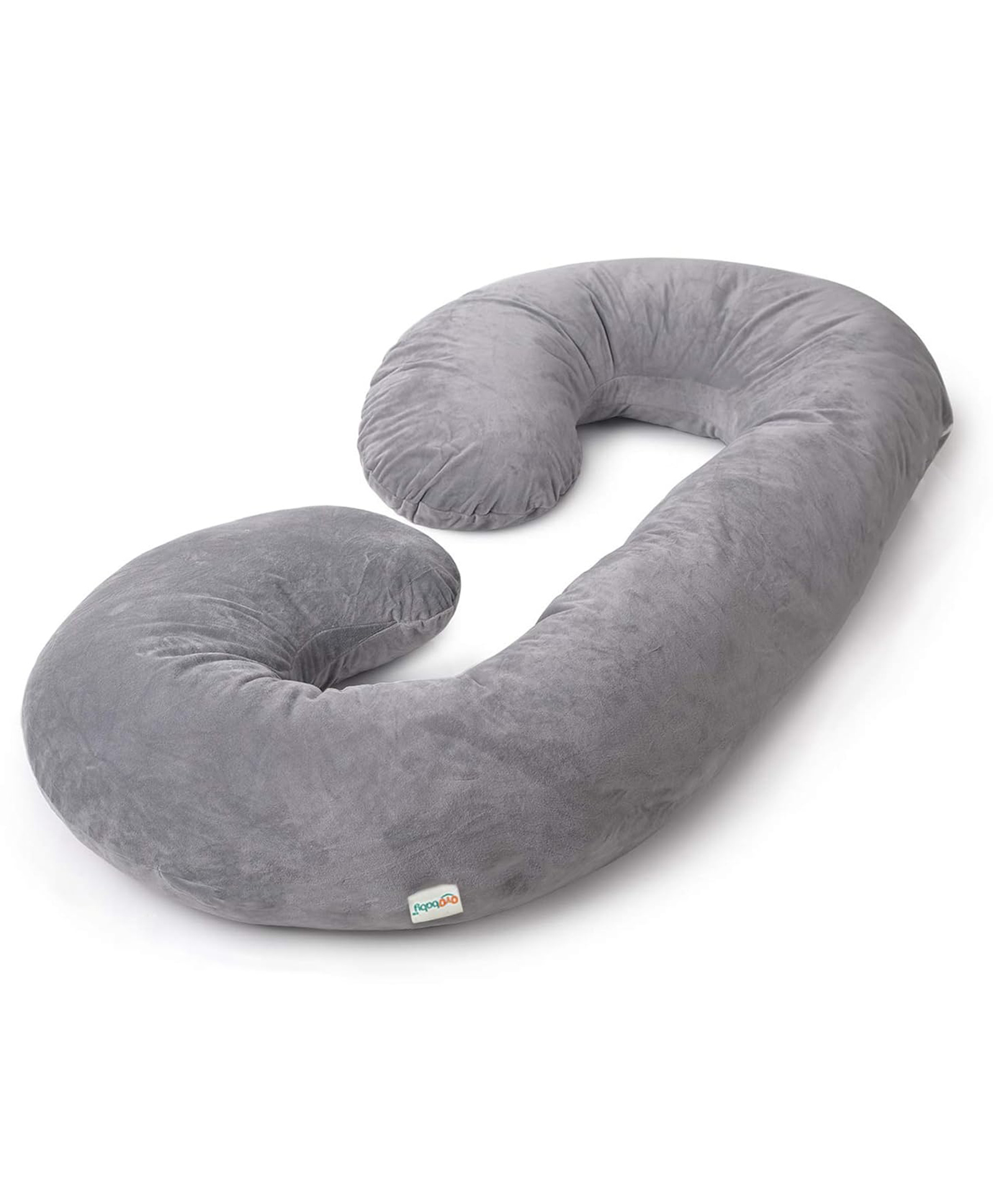 OYO BABY 100% Cotton Flexible & Supportive C Shape Maternity Pillow - Grey