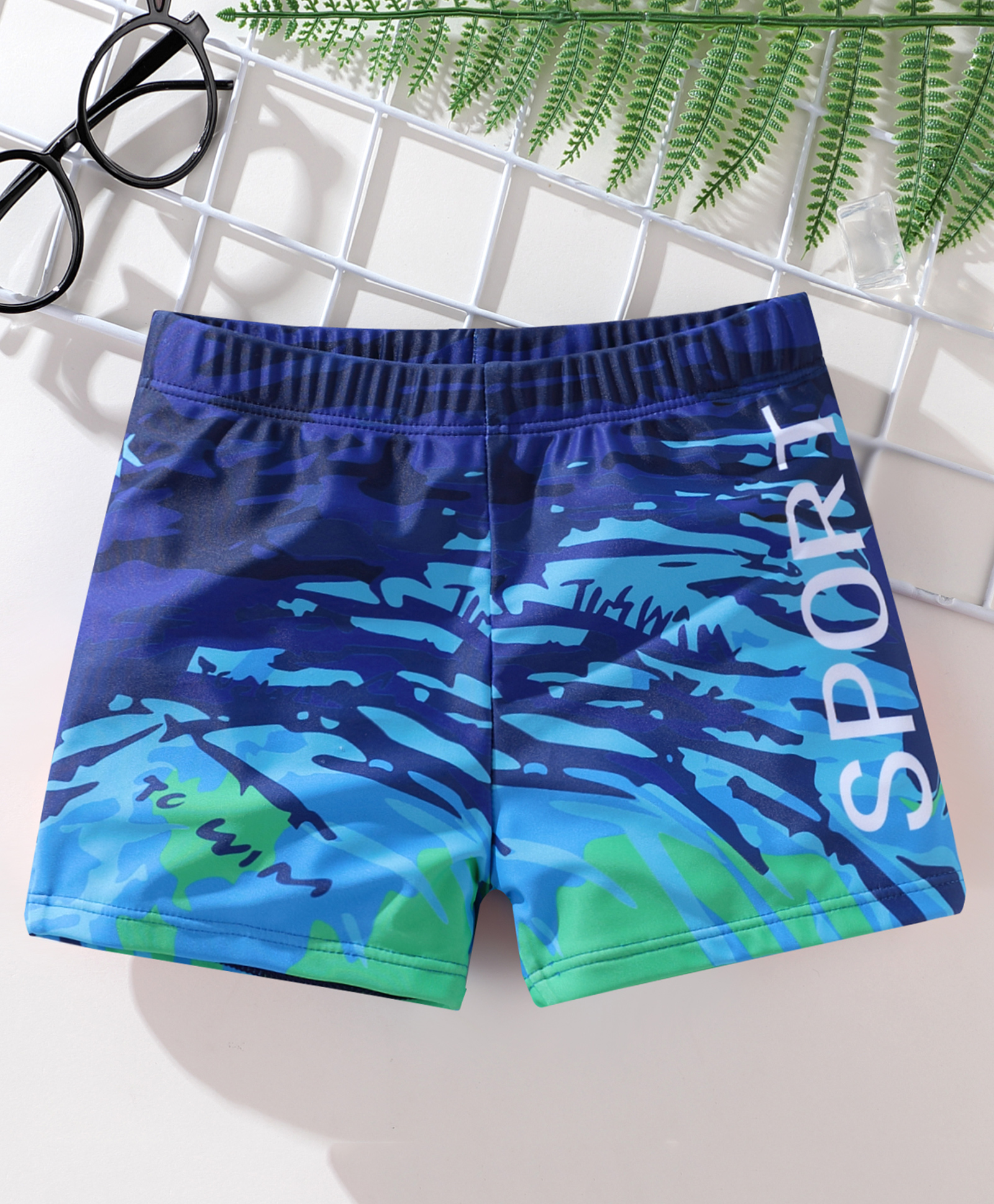 Pine Active Text Print Swimming Trunk - Multicolor-picture-10