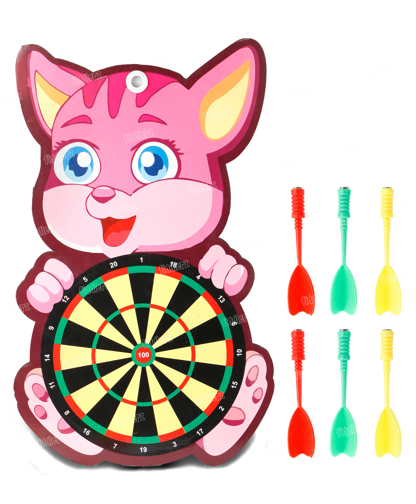 Fiddlerz Kids Dart Board Game Set with Sticky Balls & Hook Portable Educational Activity Toys For Boys Girls (Rabbit Sticky Target)-picture-10