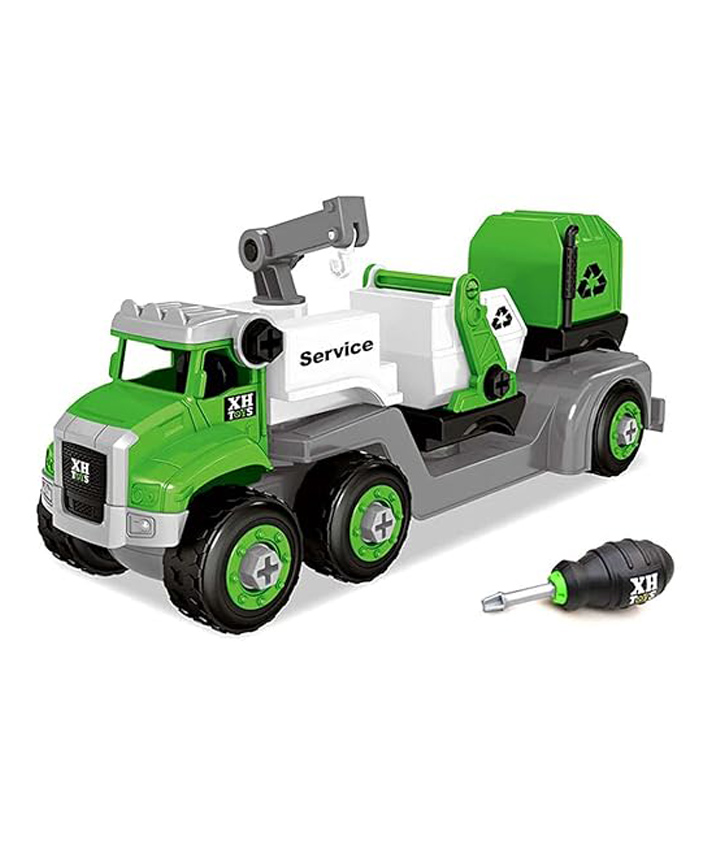 AKN TOYS New trends DIY Toy Vehicles Set Assembly Toy City Cleaning 3 in 1 Truck(color n design may vary)-picture-24