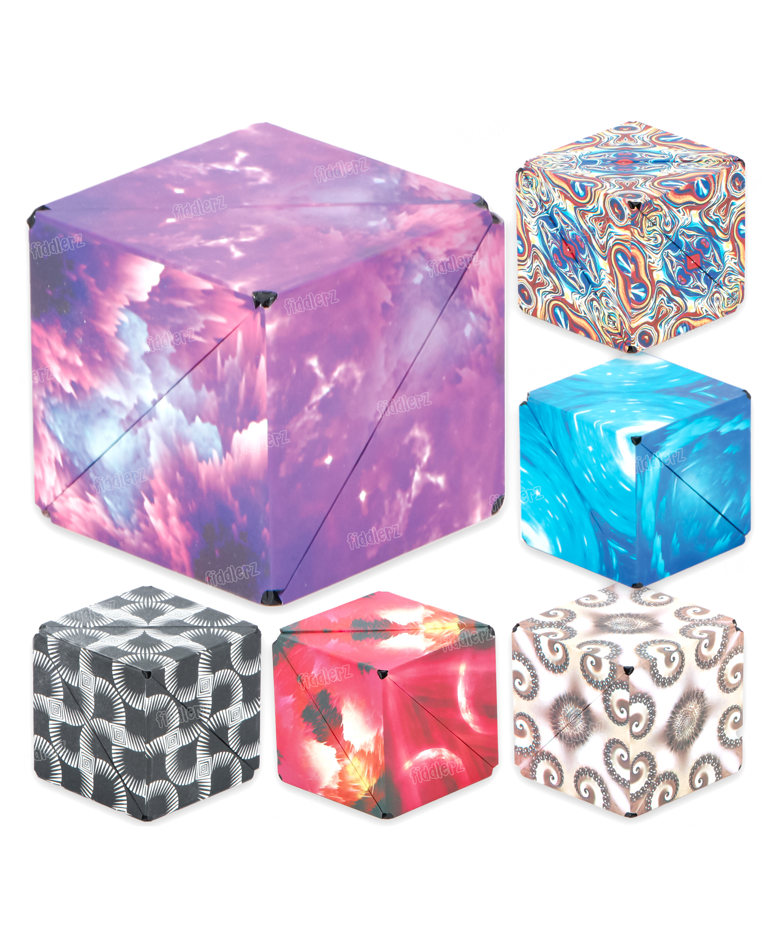 Fiddlerz Cube Puzzle Box Infinity Cubes Fidget Cube 24 Rare Earth Magnets Transforms Into Over 70 Shapes Magic Cube 3D Magnetic Puzzle Game Shape Shifting Cube-picture-28