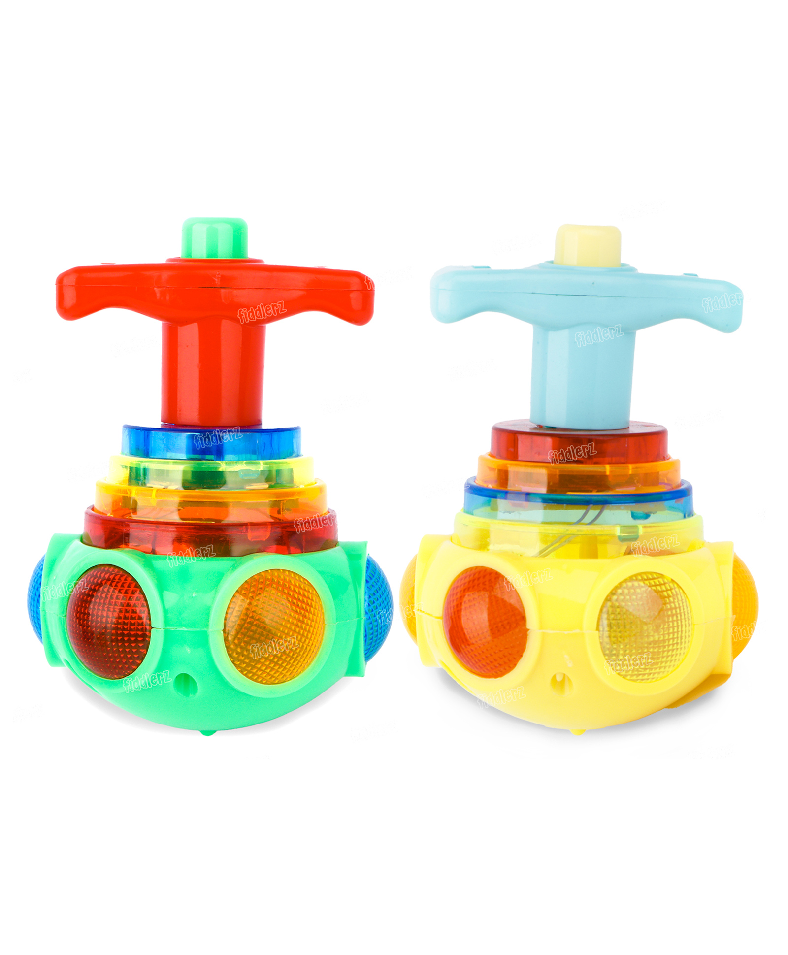 Fiddlerz UFO Top Light Toy LED Light up Toy Music Flashing Spinner Toy for Party Supplies (Pack of 2)-image-33