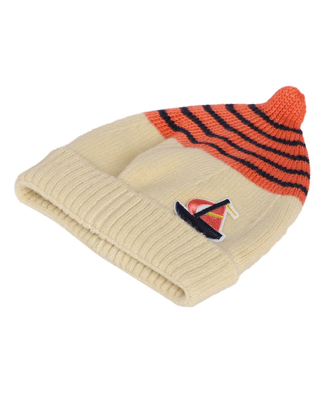 Kid-O-World Boat Patch Detailed Cap - Cream-picture-19