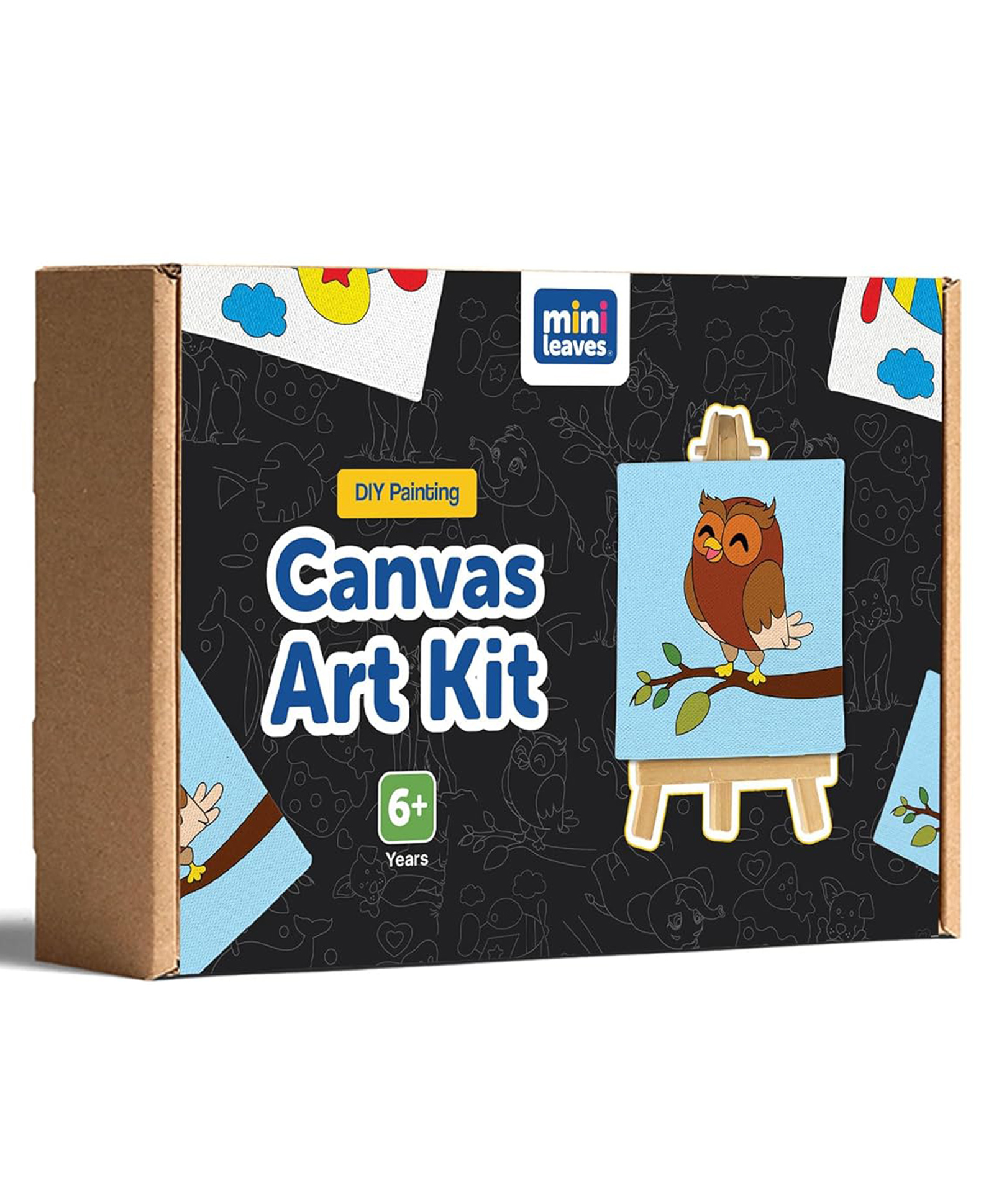 minileaves Mini Leaves Mini Canvas Craft Art Paint DIY Kit for Beginners - Animal Theme-picture-8