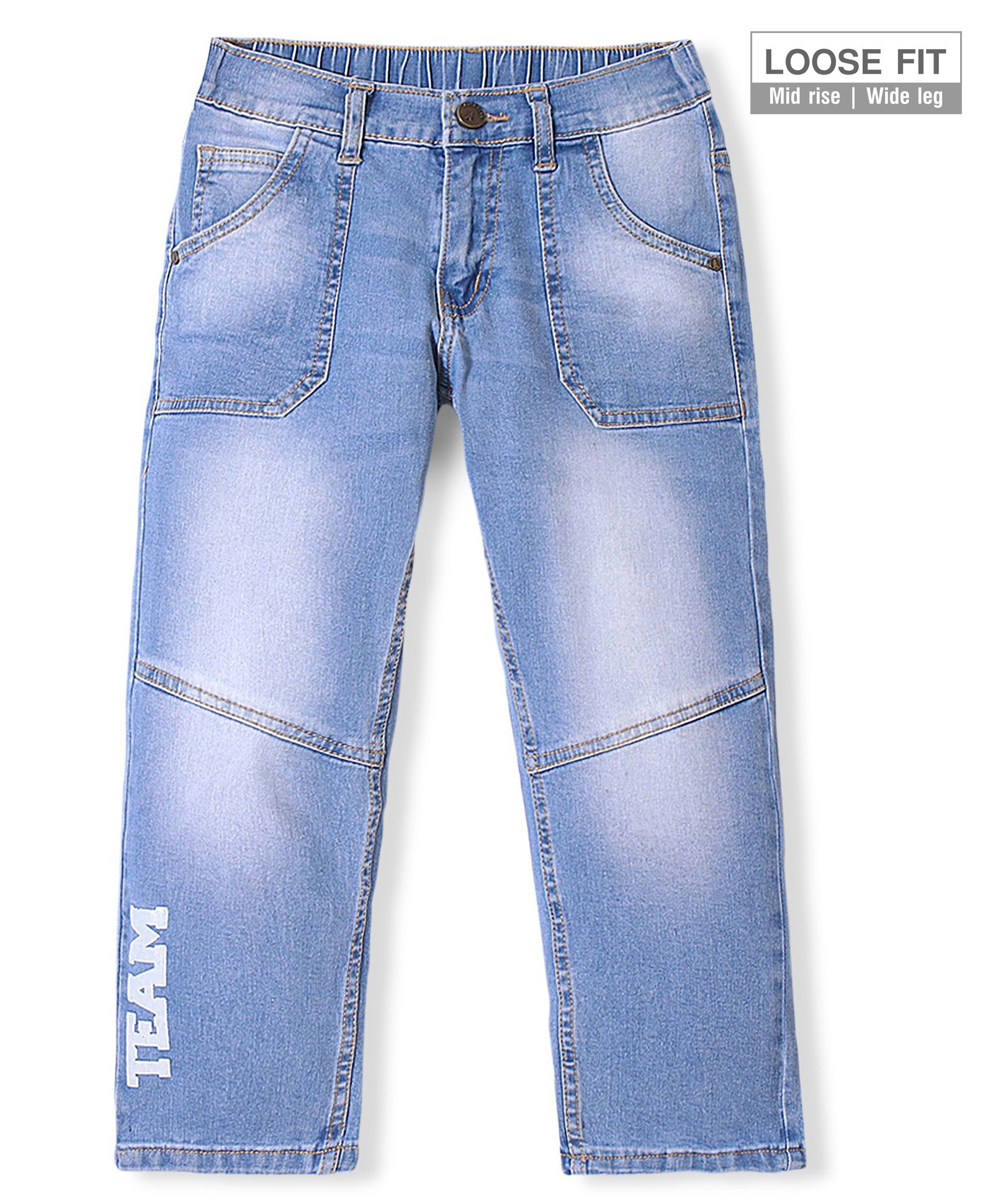 Pine Kids Denim Ankle Length Washed Jeans -Blue-image-17