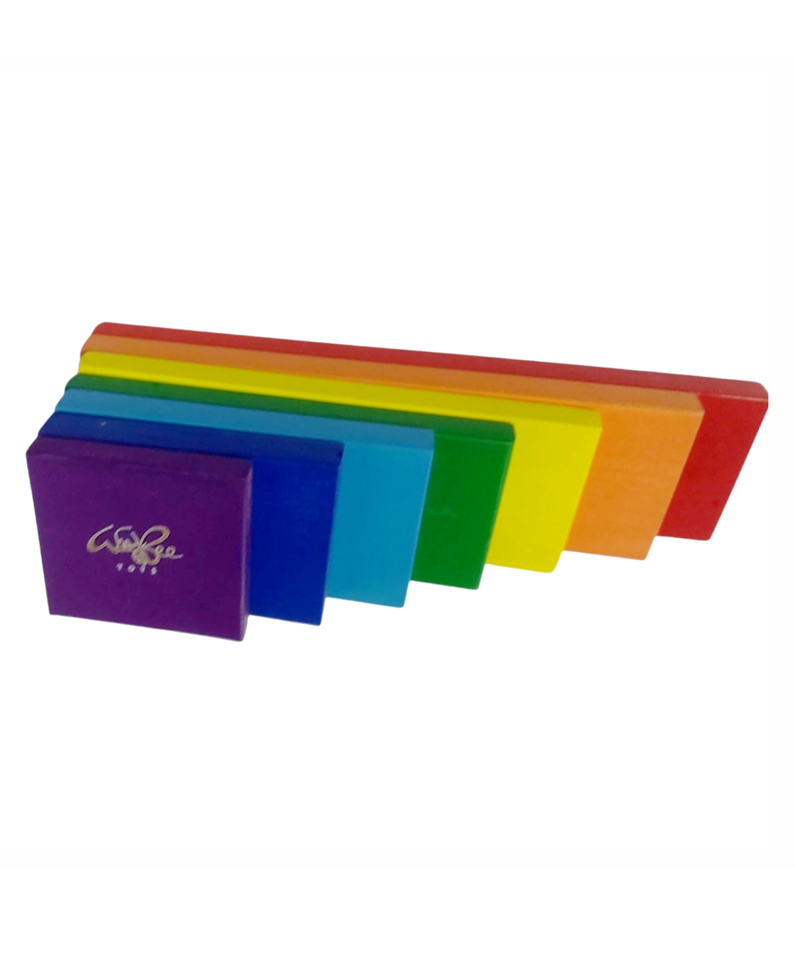 WoodBee Toys Rainbow Plates Multicolour - 7 pc-picture-23