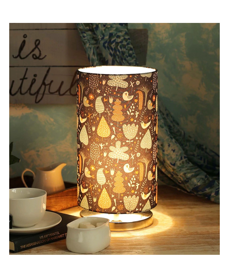 Green Girgit Shy Birds Round Table Lamp-picture-21