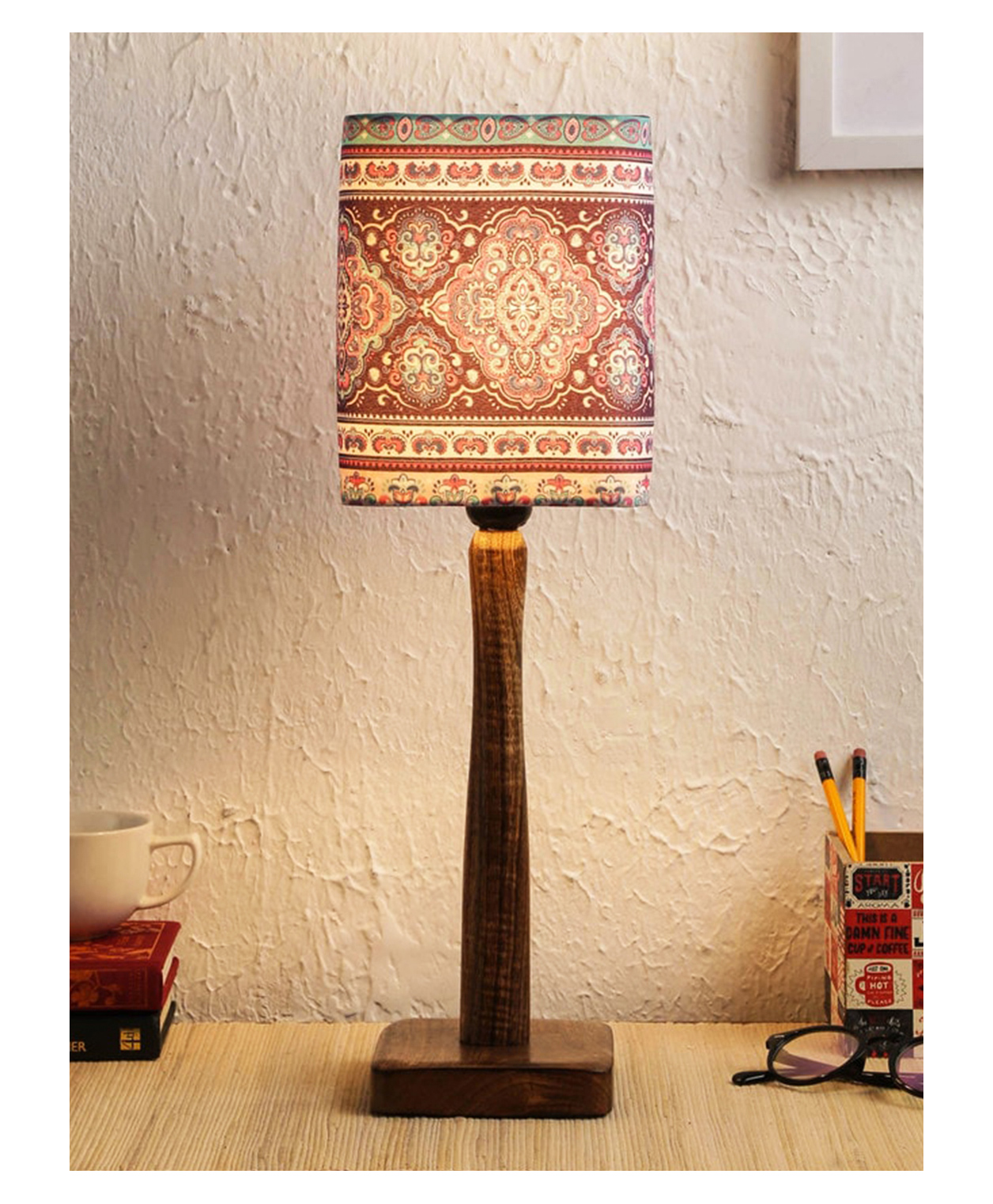 Green Girgit Ancient Art Wooden Lamp-picture-16