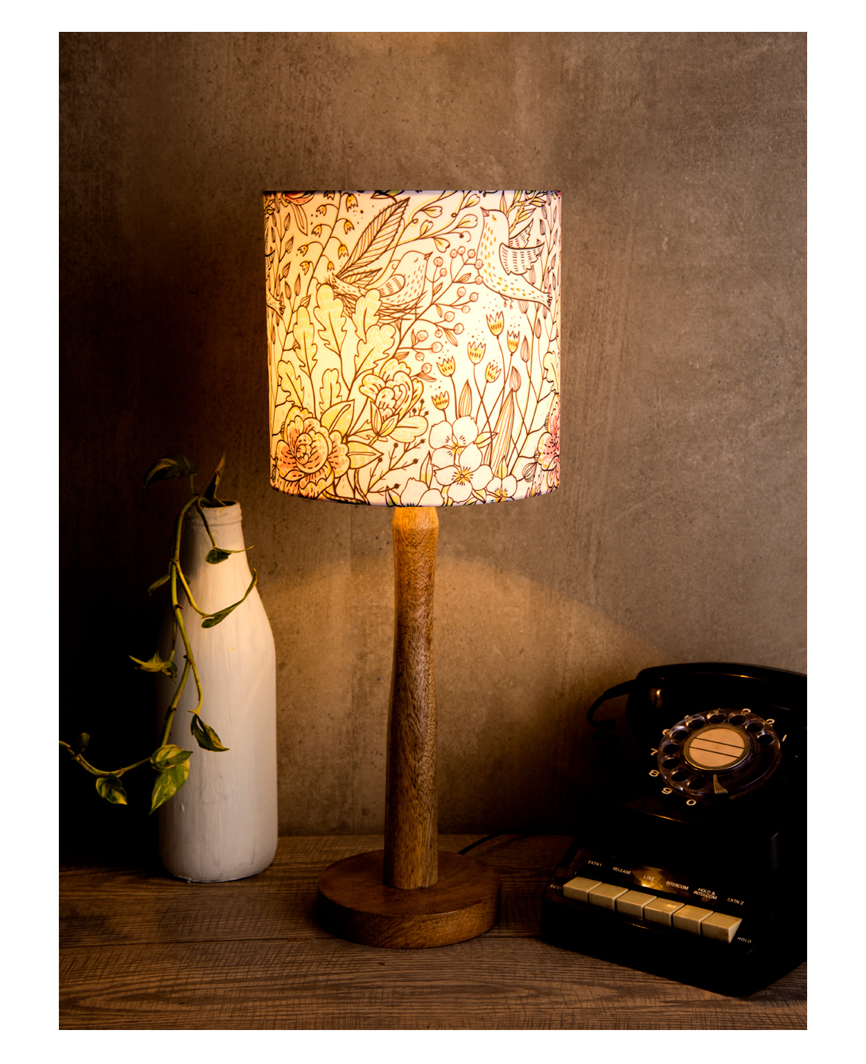 Green Girgit Spring Leaves Wooden Lamp-picture-22