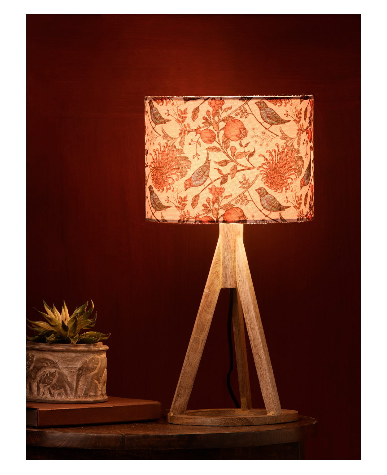 Green Girgit Trio Wooden Lamp -  Birdy  Print-image-20