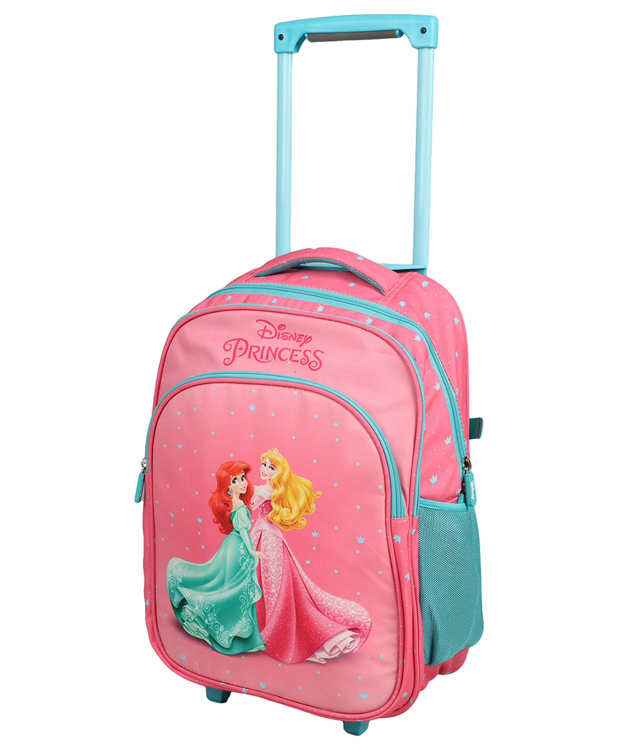 Novex Disney  Kids Princess  Backpack Trolley with 2 Wheel (Pink, 16')  Kids School Bag-image-41