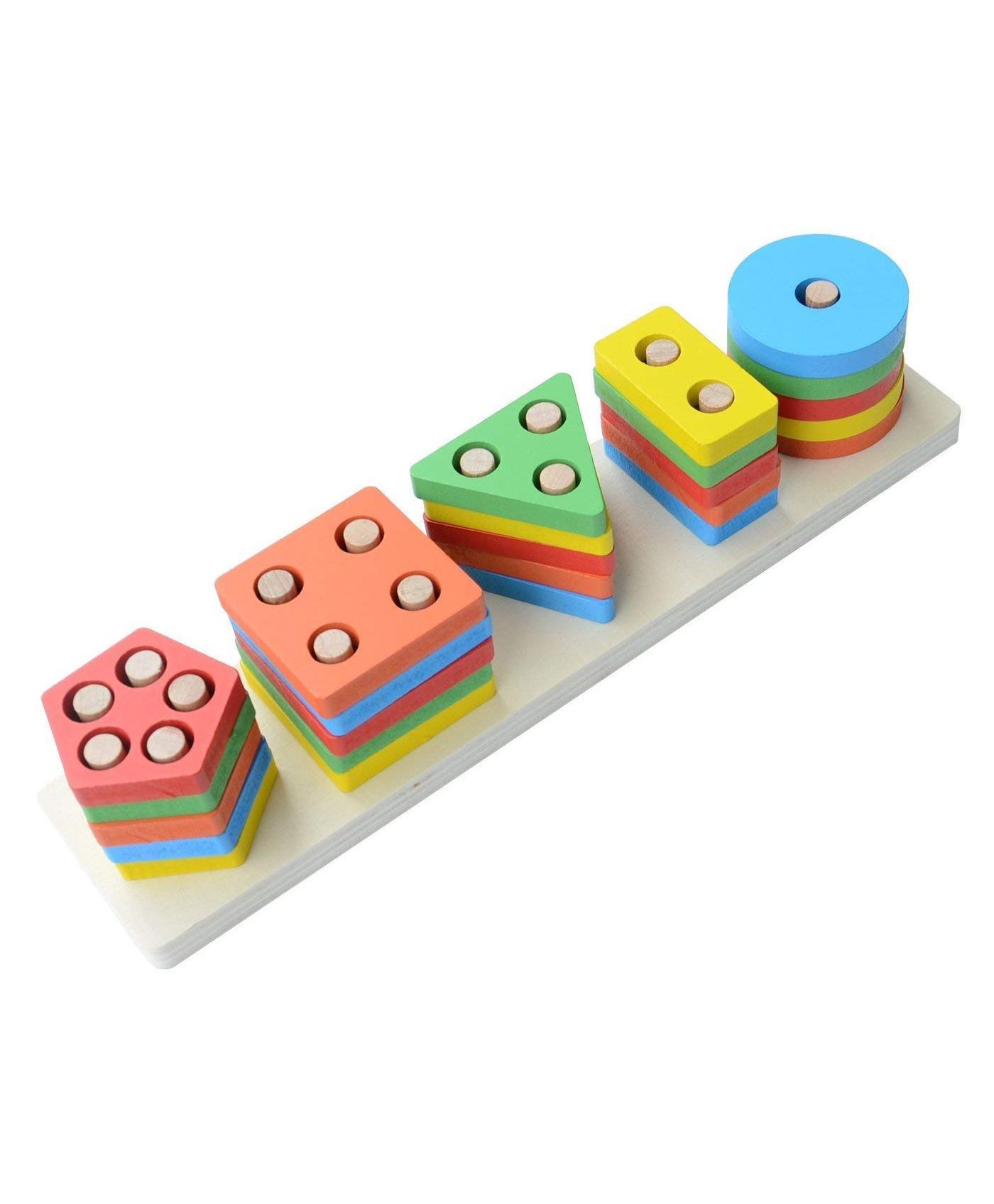 Sanjary Wooden Blocks Geometric Shape (Color May Vary)-picture-8