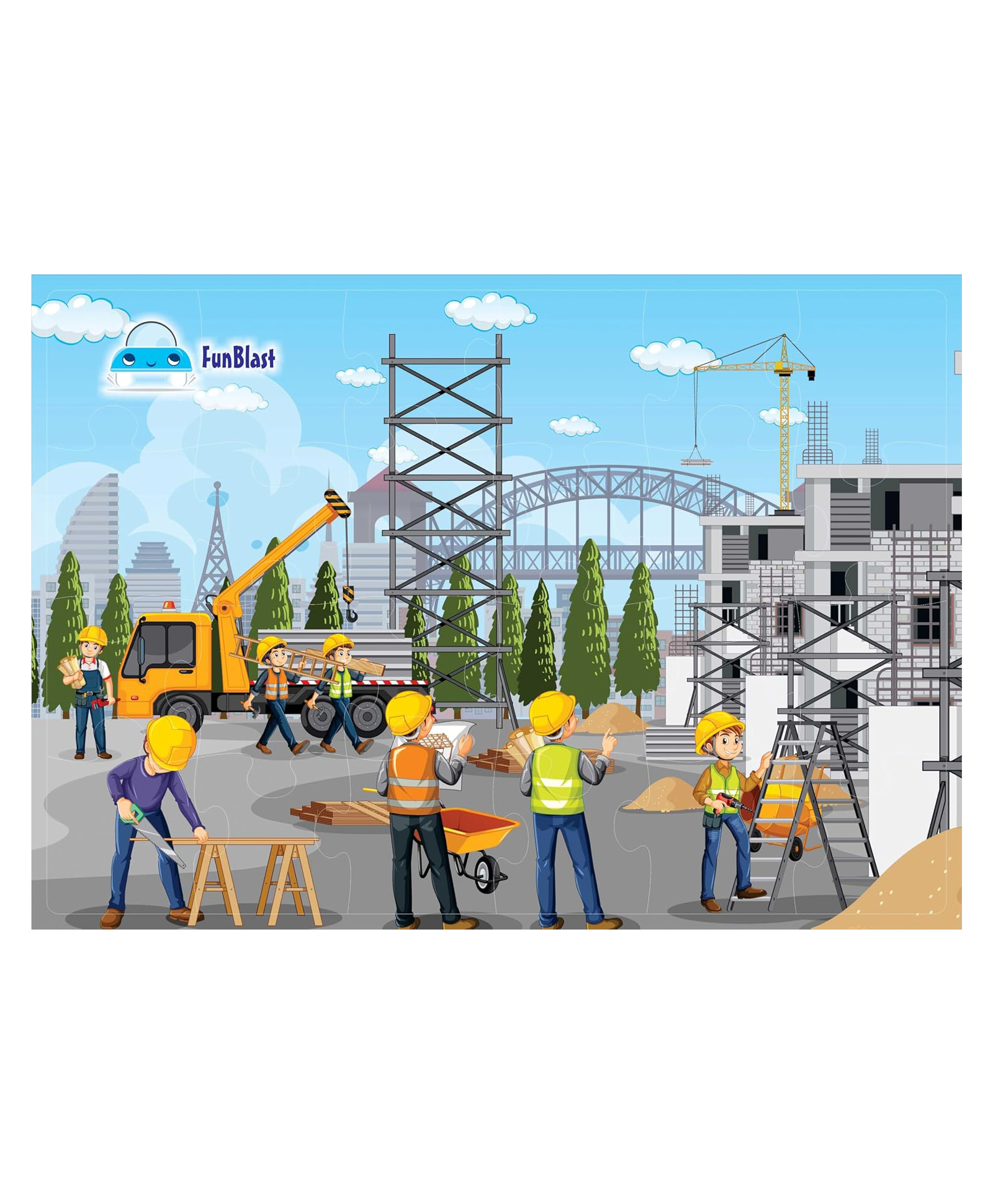 FunBlast Building Construction Jigsaw Puzzle for Kids  Set of 1- 24 Pcs Puzzle-picture-27