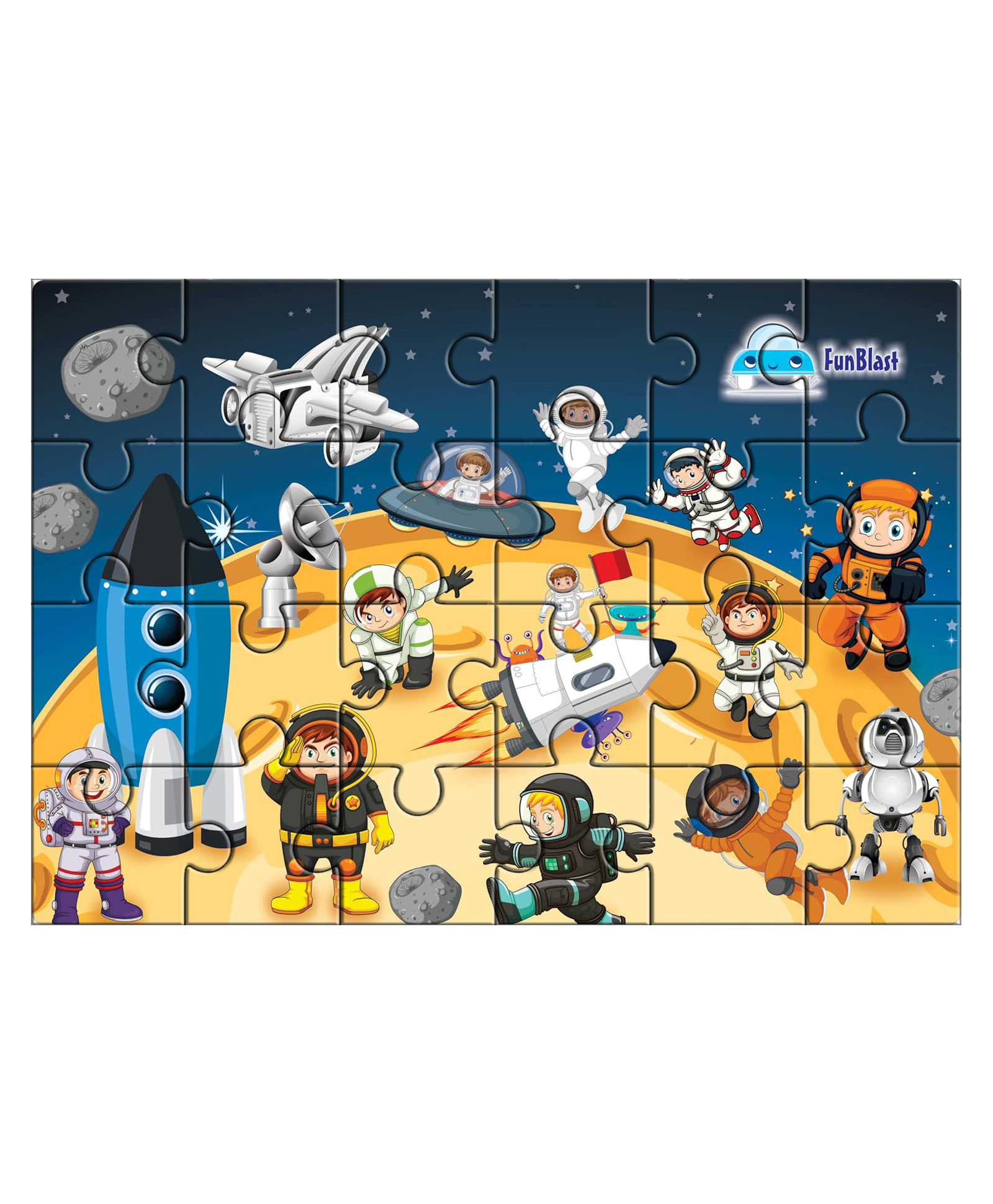 FunBlast Outer Astronaut Space Jigsaw Puzzle for Kids  Set of 1- 24 Pcs Puzzle-image-46