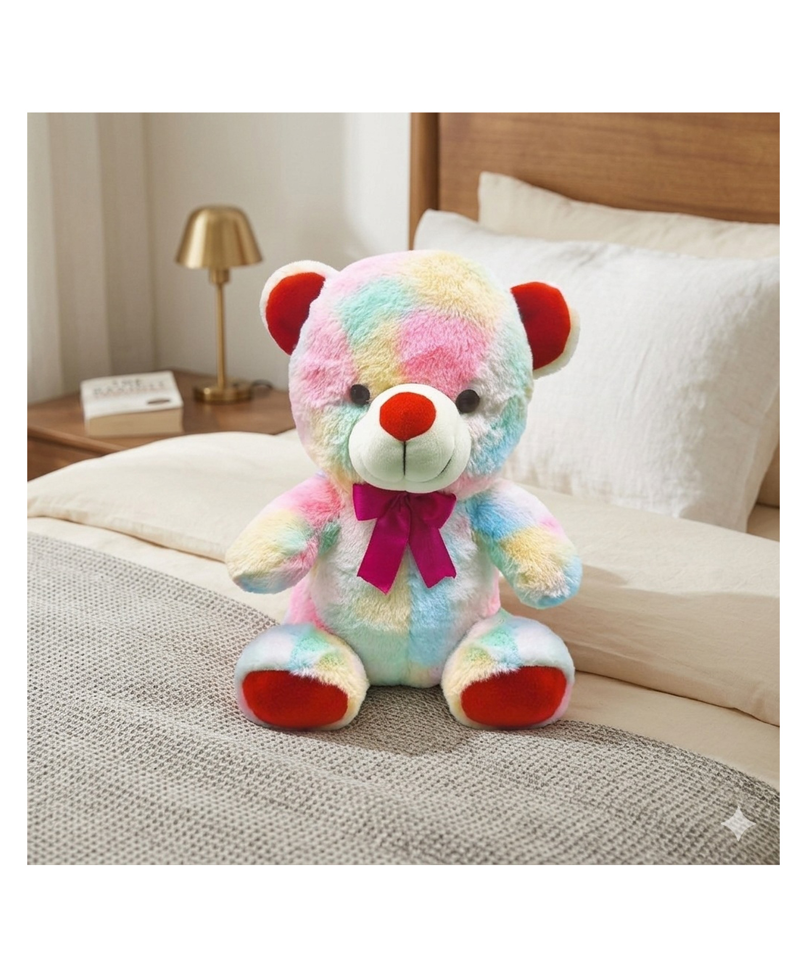 Goldenhub Teddy Bear 30 Cm Sitting Rainbow - Multicolor-image-45