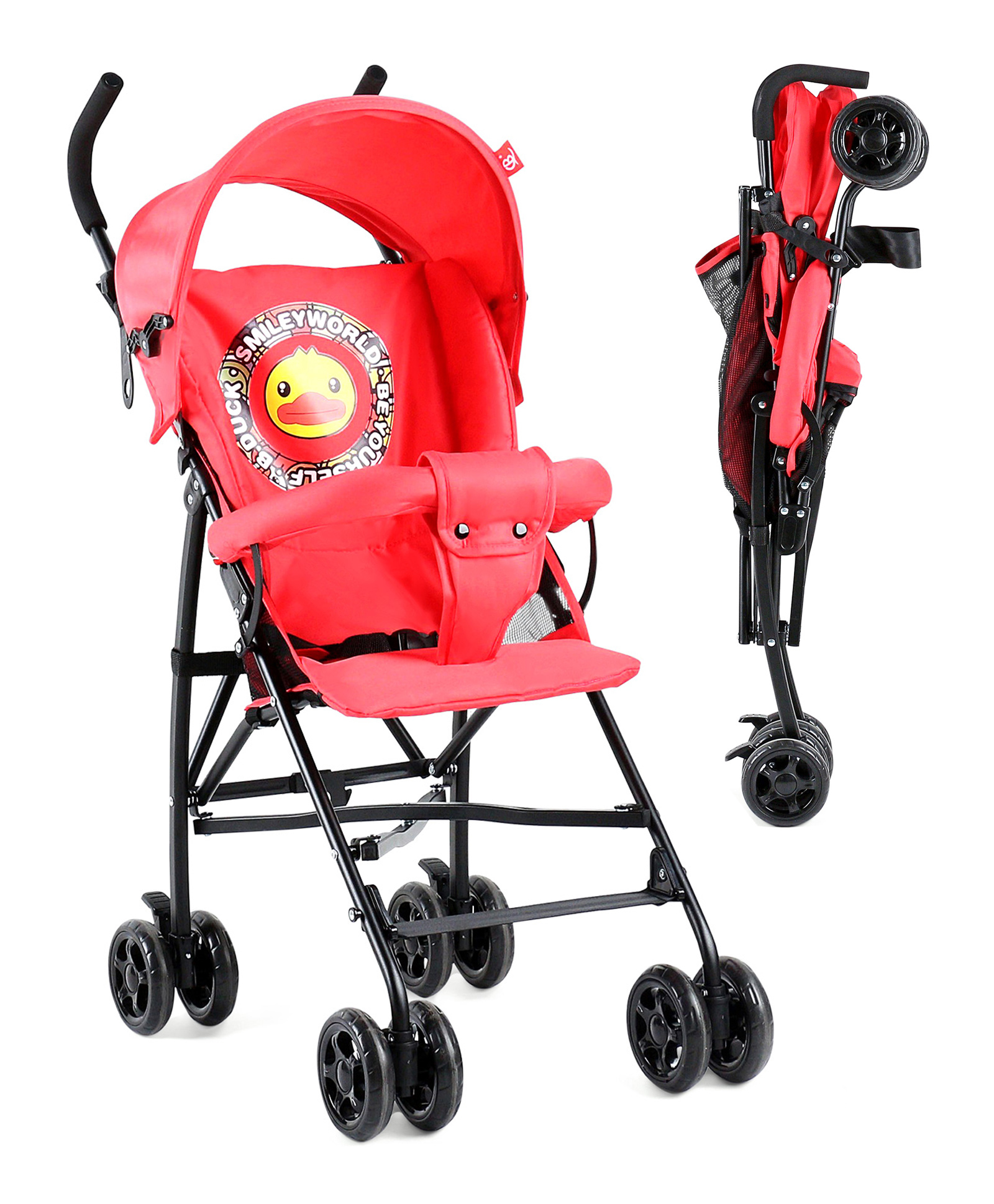 Lightweight & Compact Tour Infant Travel Stroller - Red-image-6