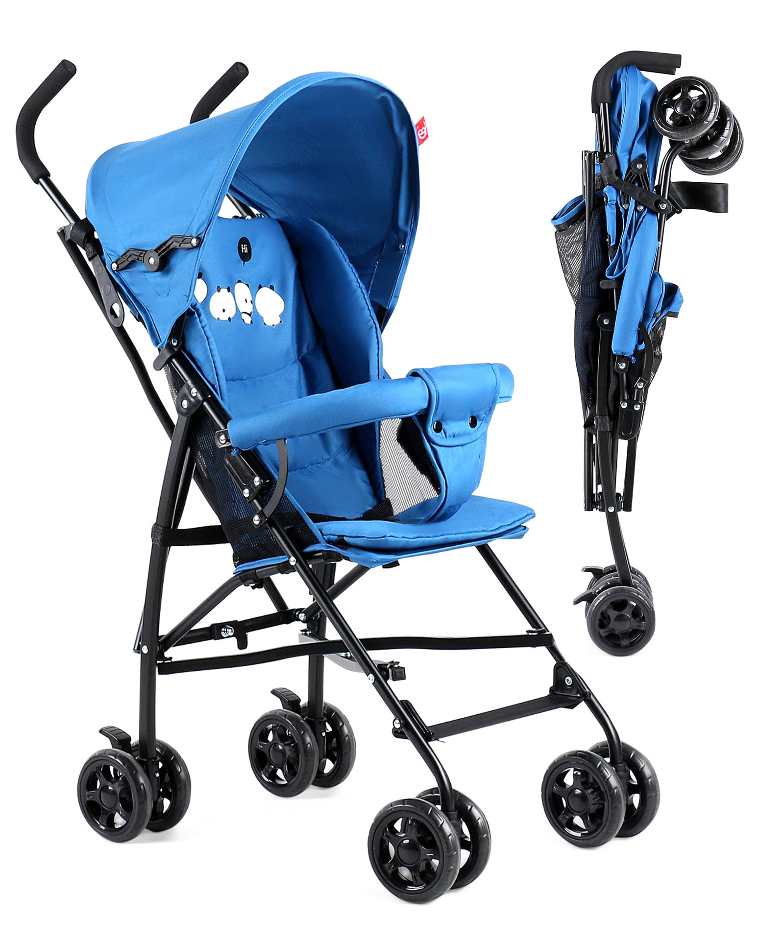 Lightweight & Compact Tour Infant Travel Stroller with Compact Fold - Blue-image-5