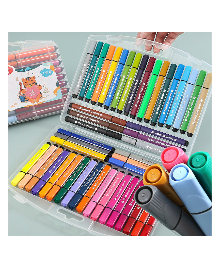 AKN TOYS Washable Water Color Sketch Pen Set Pack of 48(COLOR MAY VARY)-picture-19