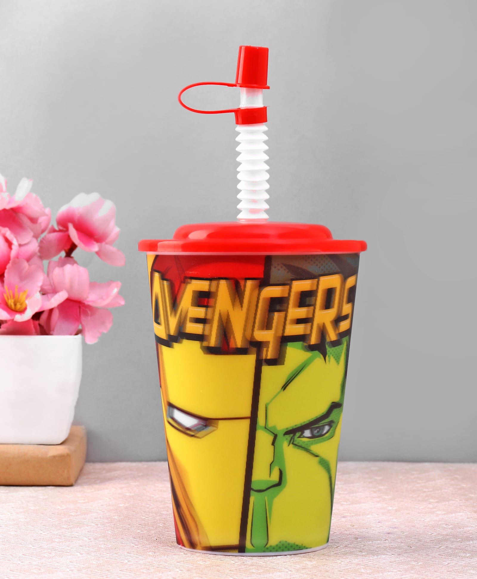Marvel Avengers Tumbler With Straw Red - 450 ml-image-40