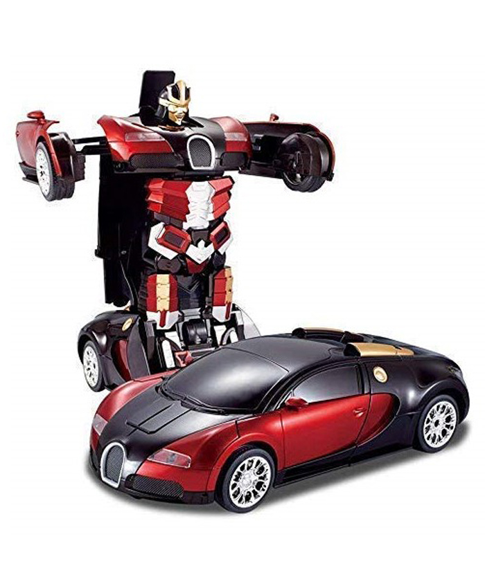 YAMAMA Battery Operated Transformer Robot Car Toy With 360 Degree Universal Wheel Light And Music - Multicolor-image-41